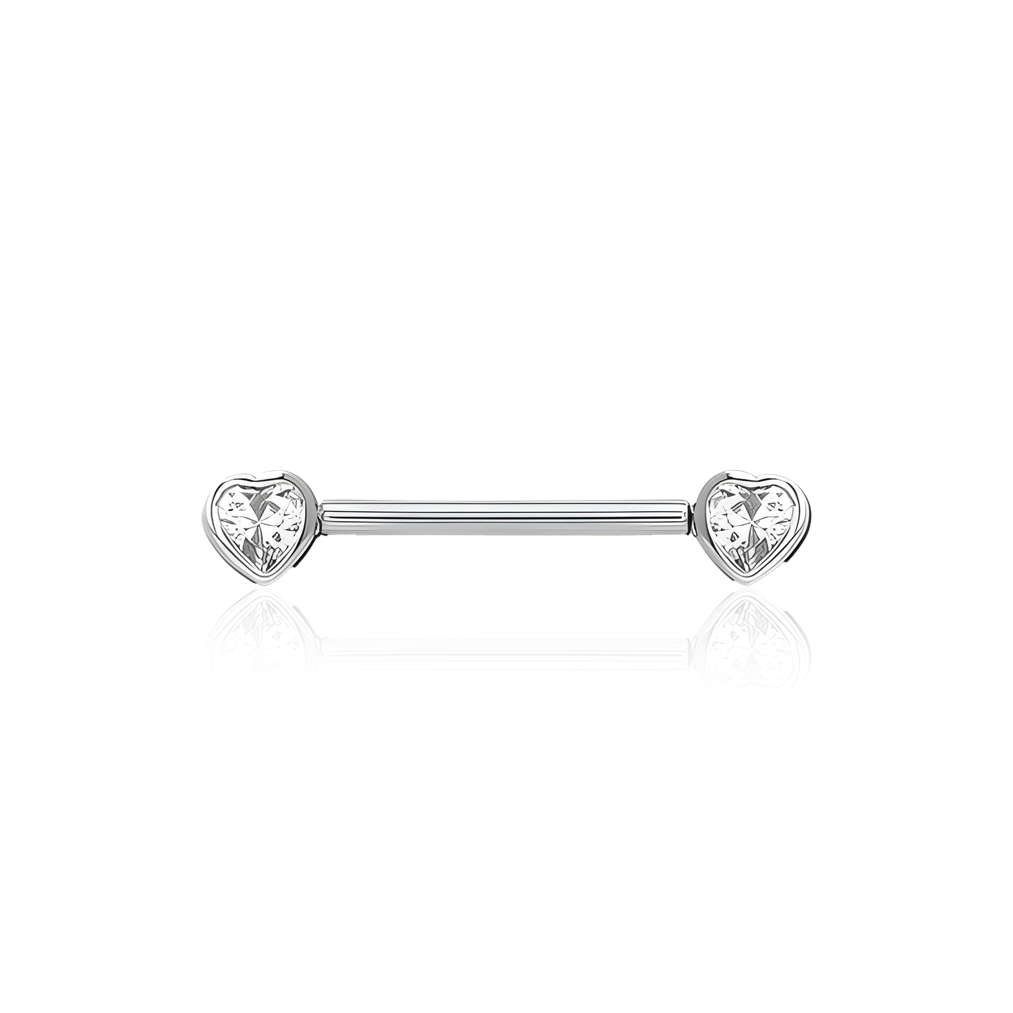 Crystal Heart Nipple Bar