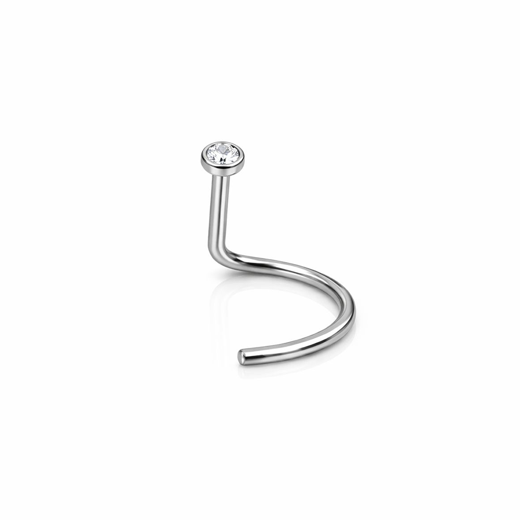 Surgical Steel Jewelled Nose Stud Crystal