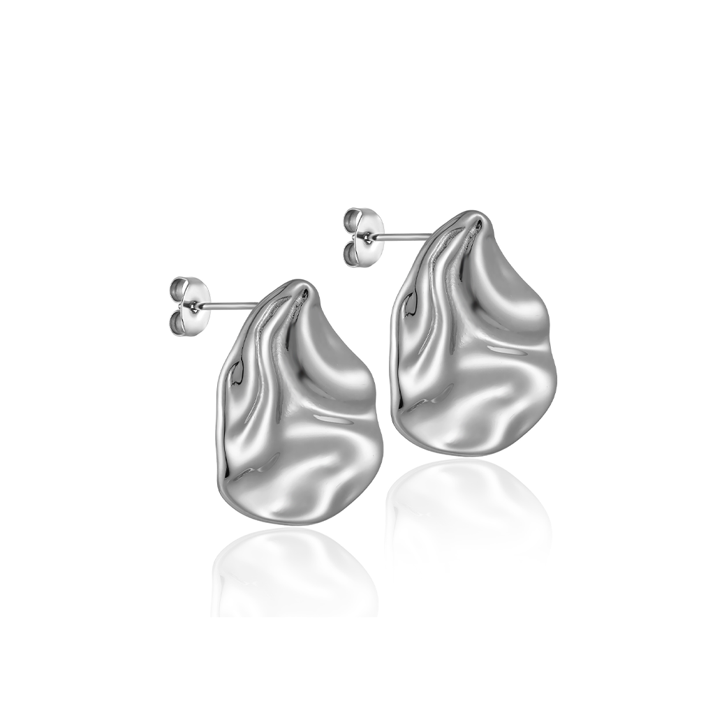 V-Platinum Earrings - Aurum