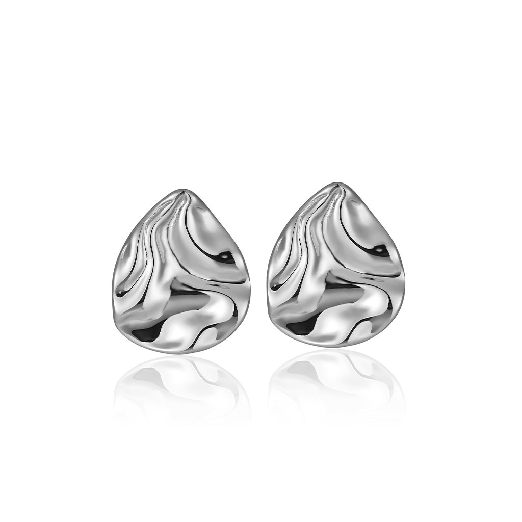 V-Platinum Earrings - Aurum