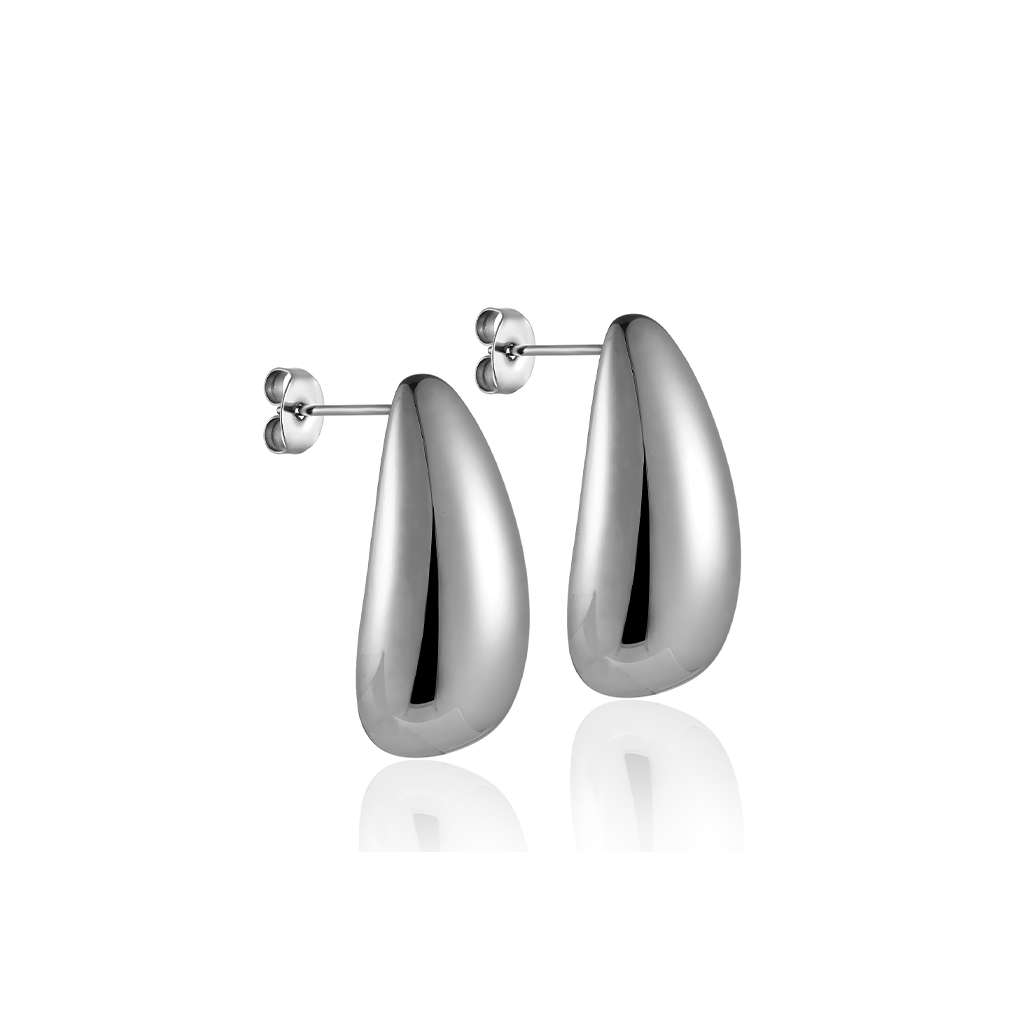V-Platinum Earrings - Droop