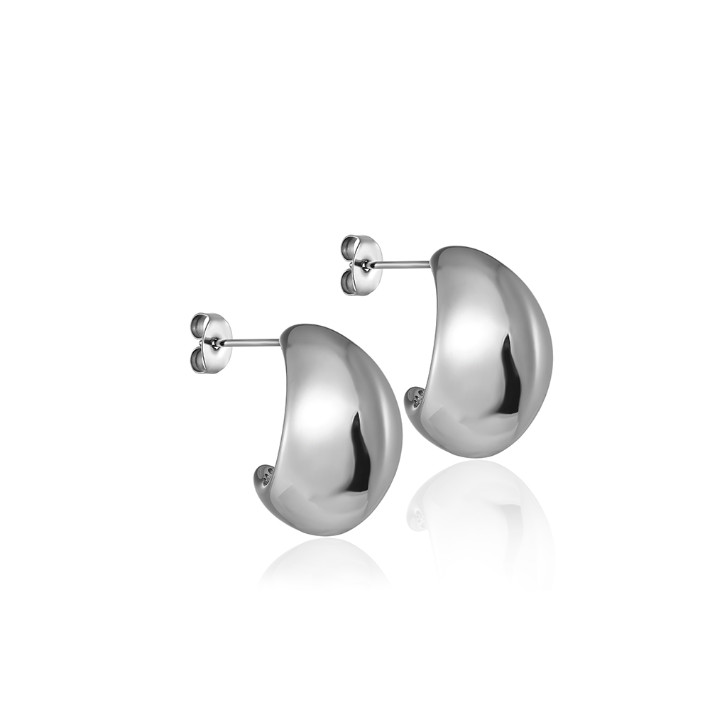 V-Platinum Earrings - Magma
