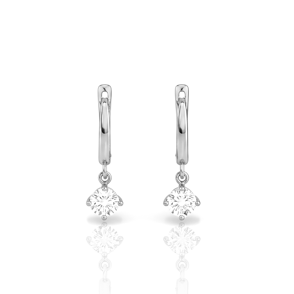 Surgical Steel Round Drop Earrings - Pair