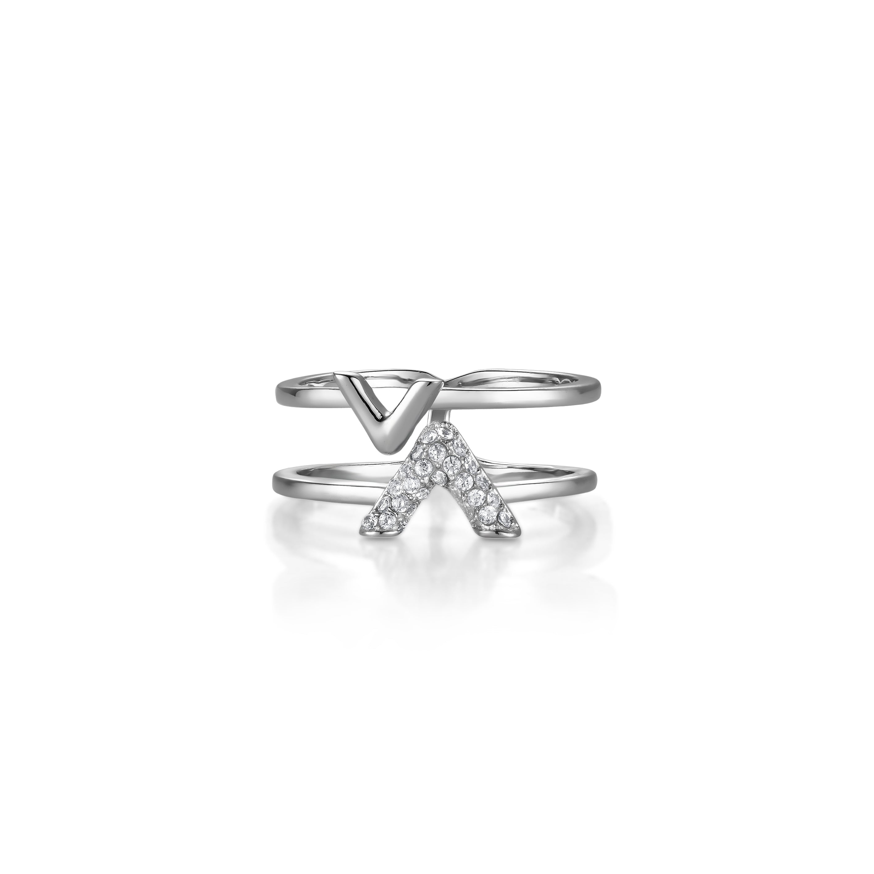 V-Platinum Ring - V For V