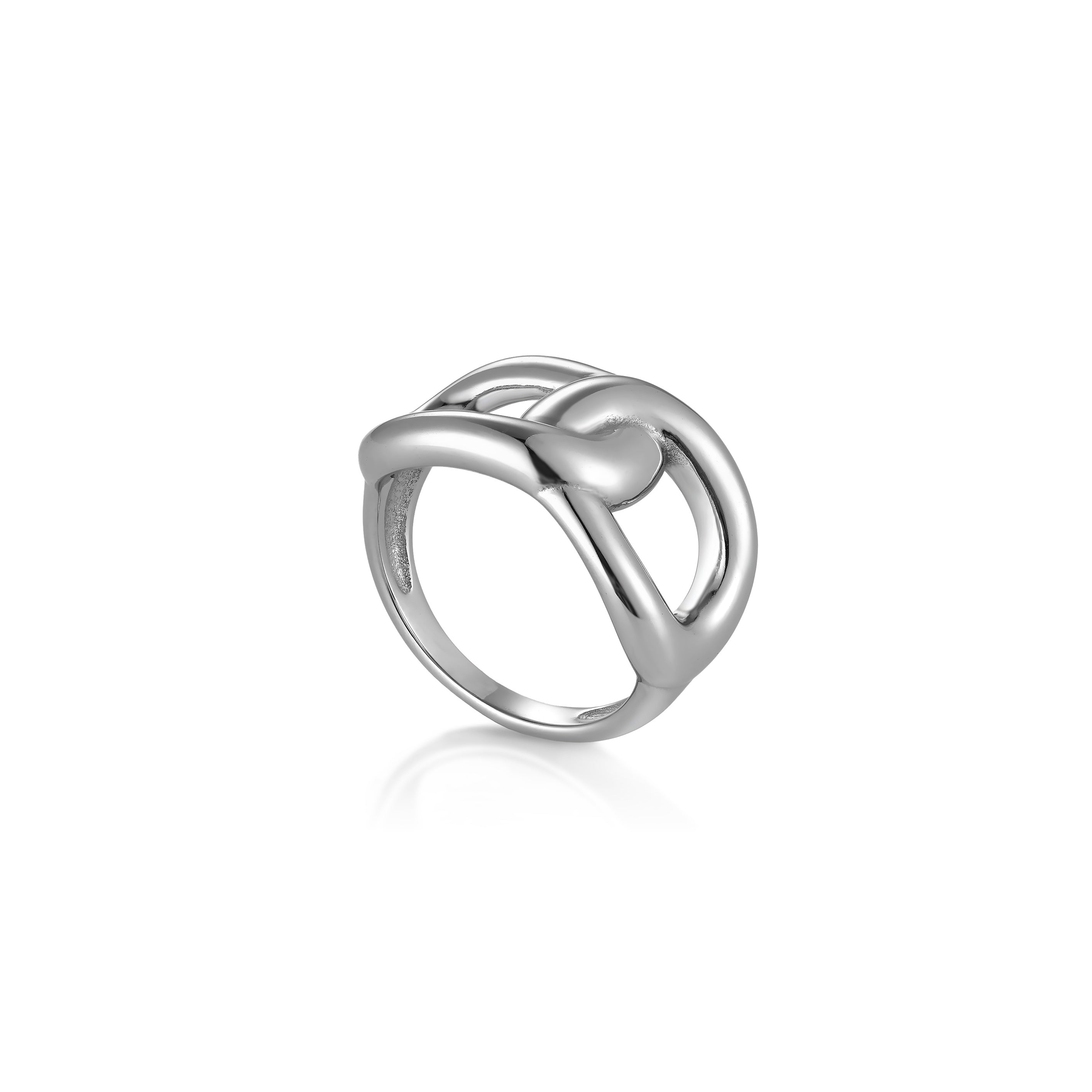V-Platinum Ring - Link
