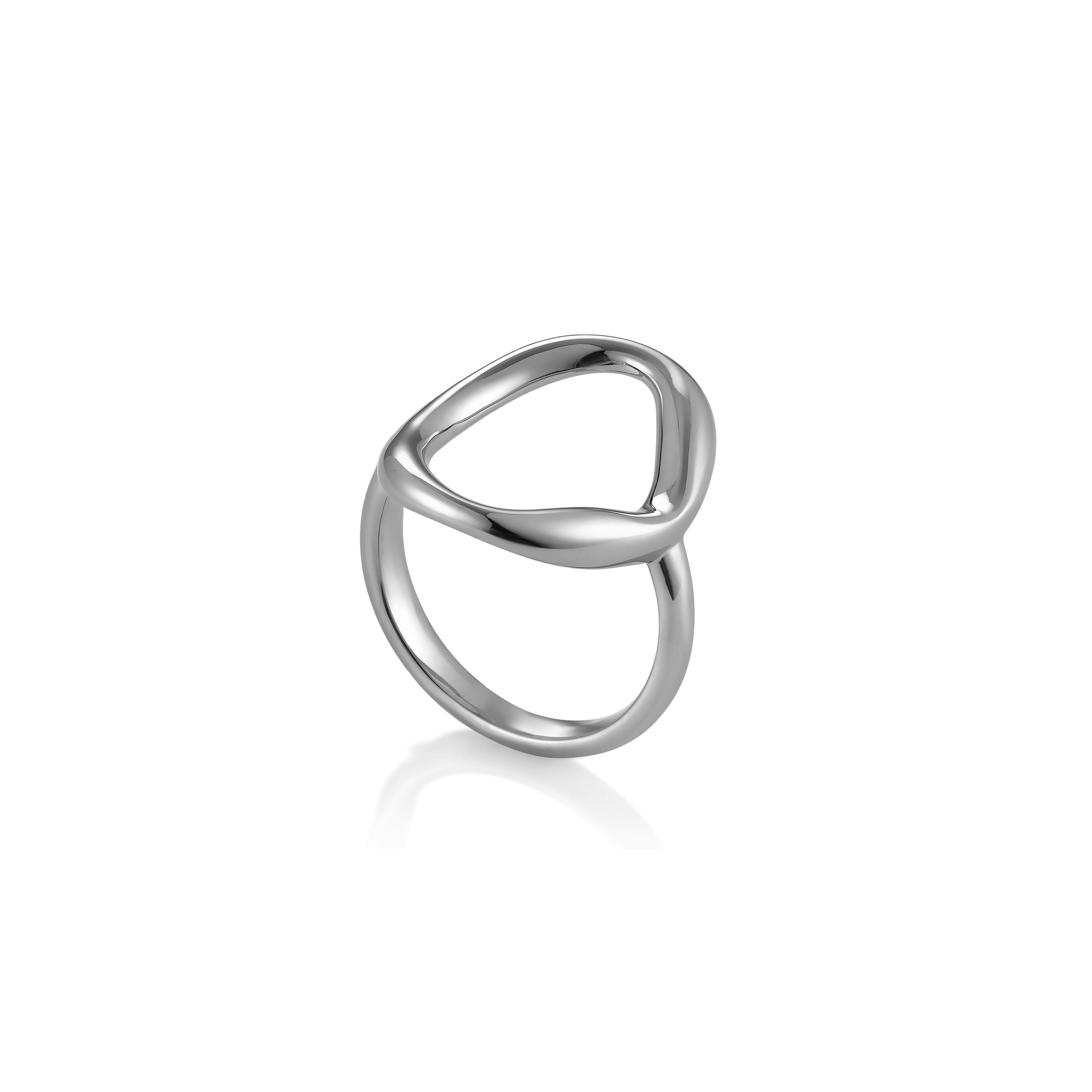V-Platinum Ring - Hoop