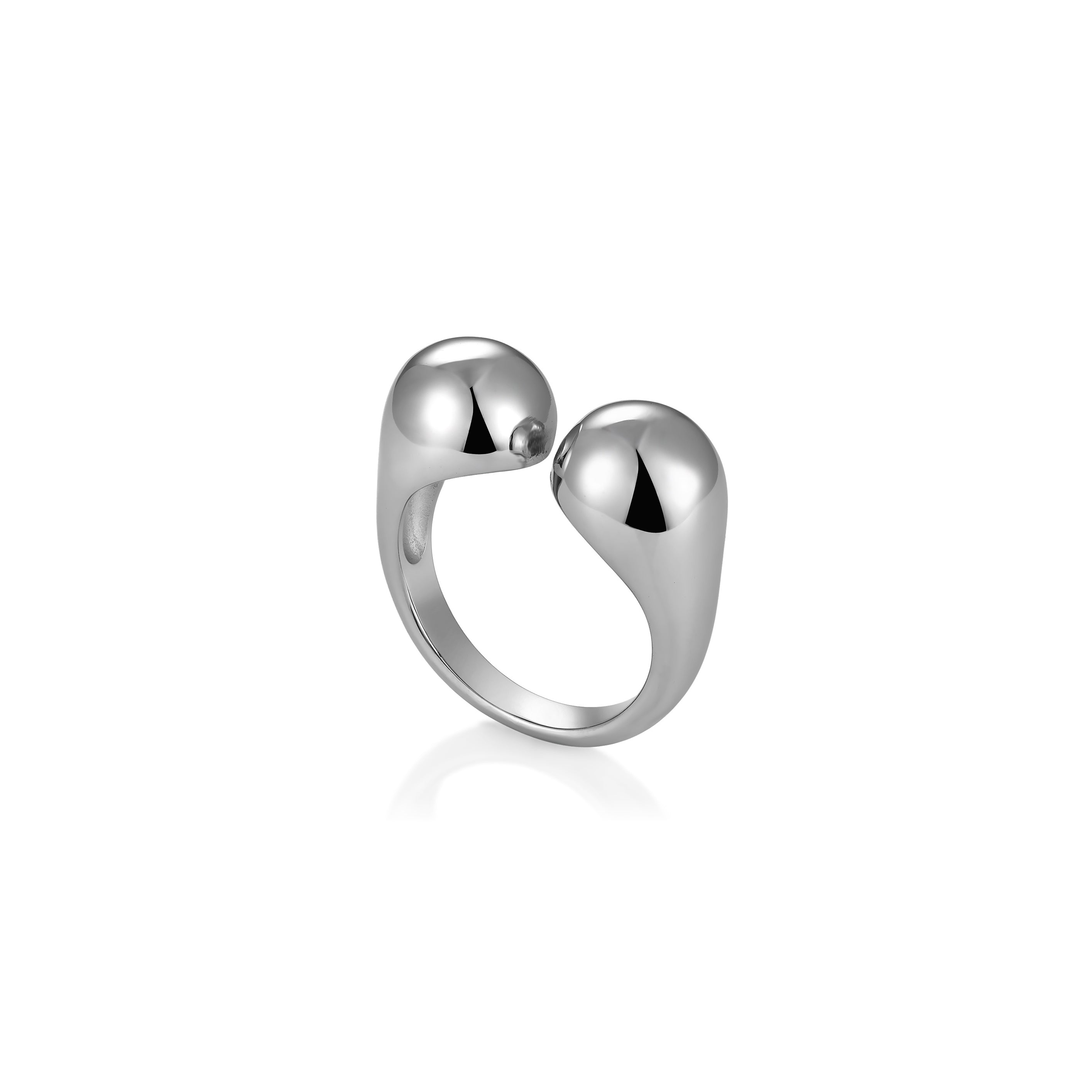 V-Platinum Ring - Bola