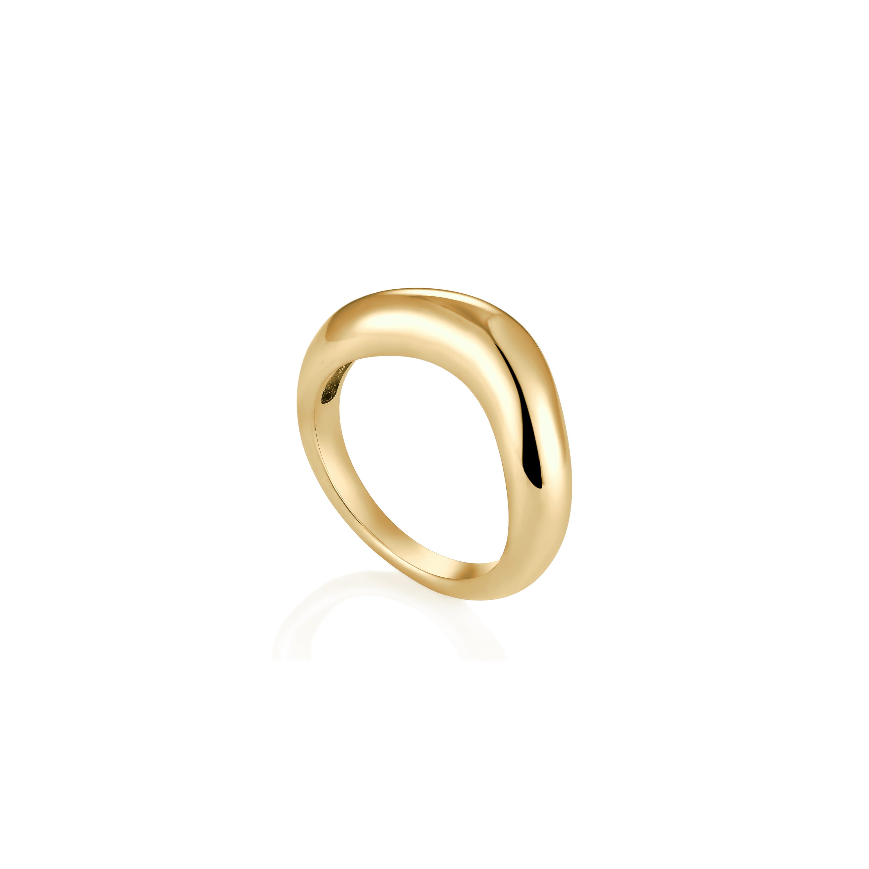 14kt V-Gold Ring - Curve