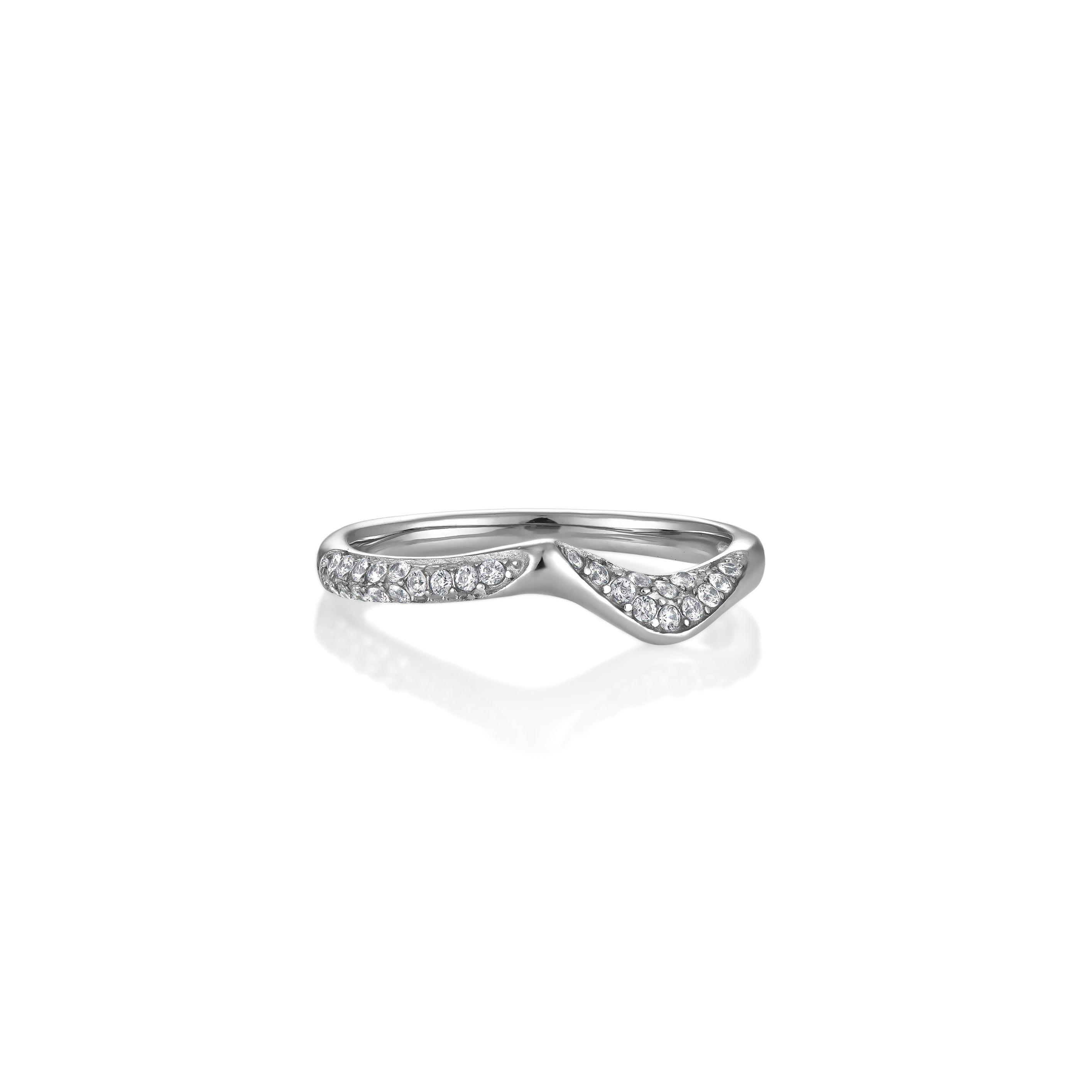 V-Platinum Ring - Kalia