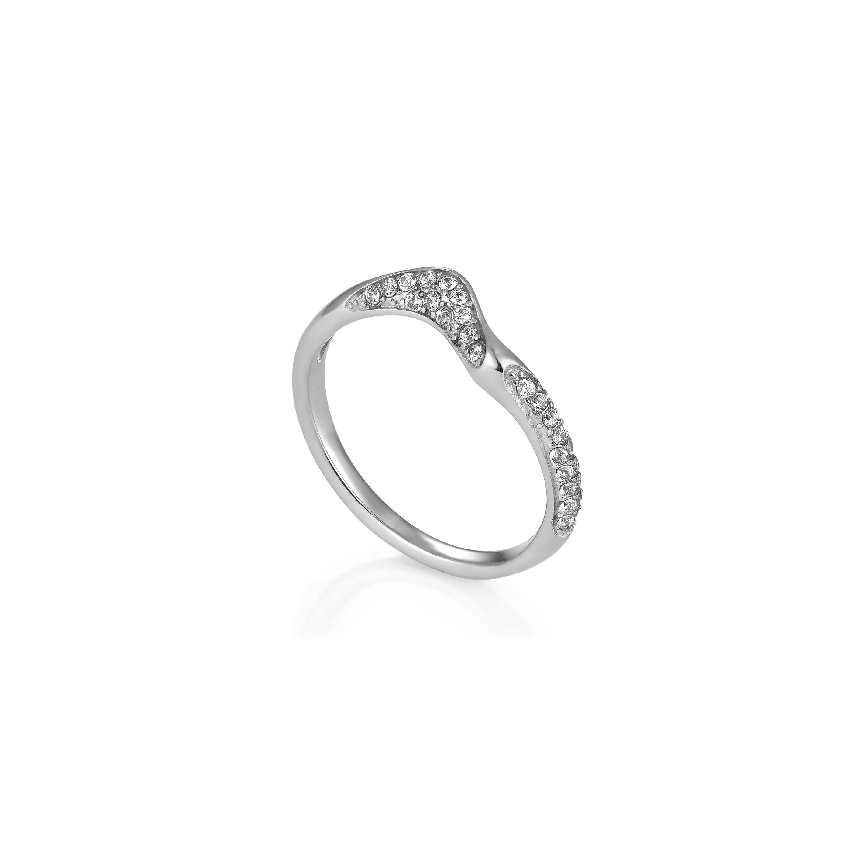 V-Platinum Ring - Kalia