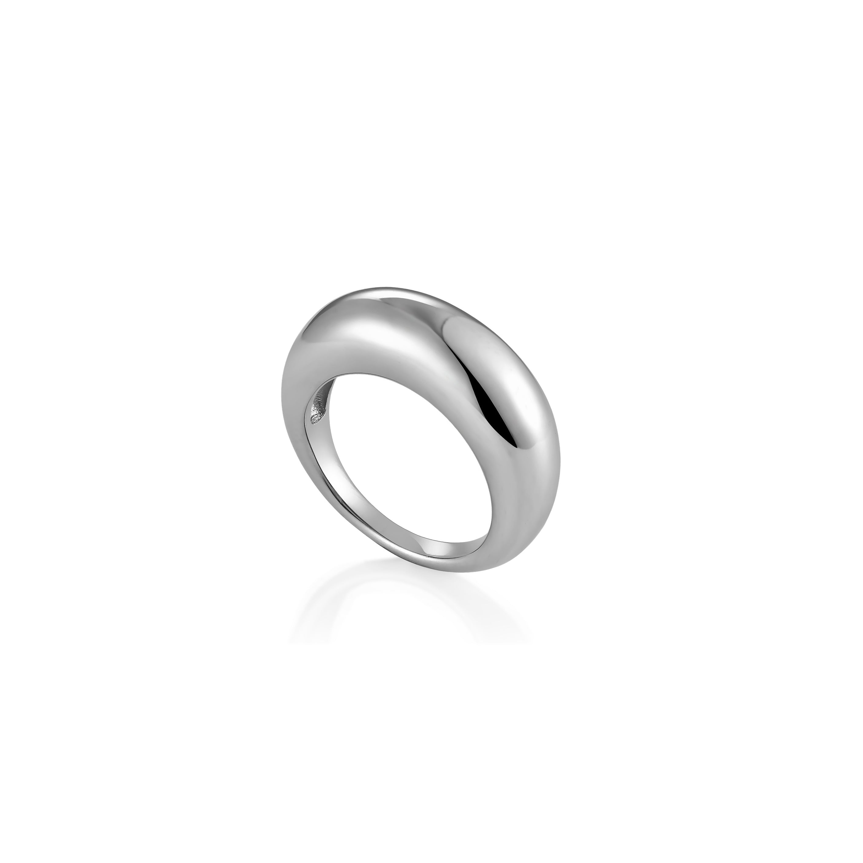 V-Platinum Ring - Dome