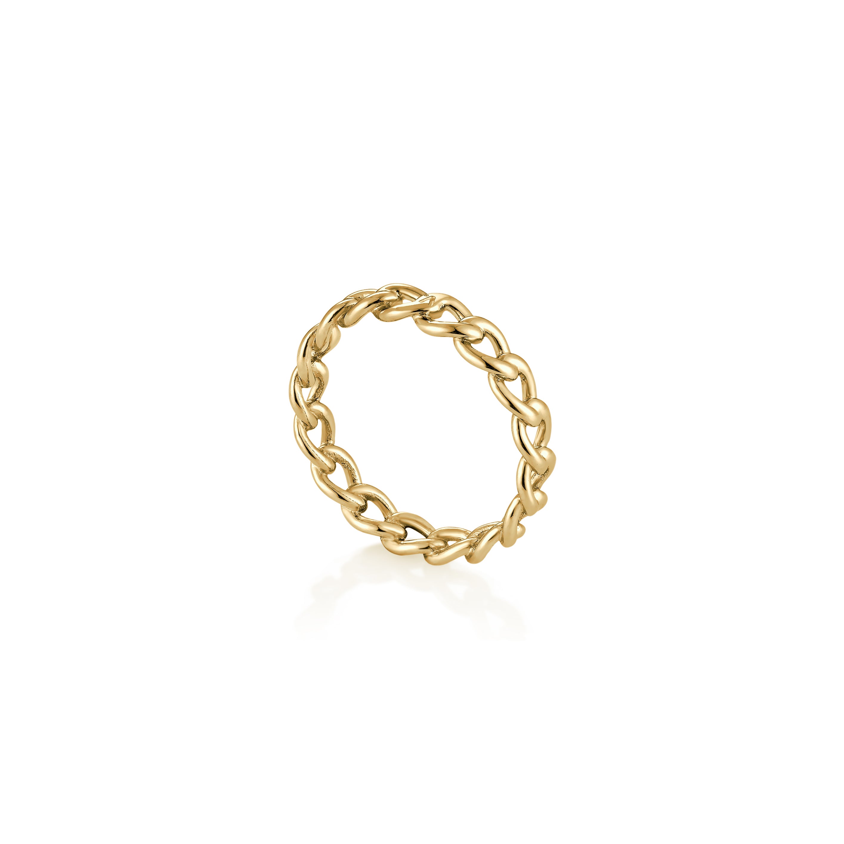 14kt V-Gold Ring - Mini Chain