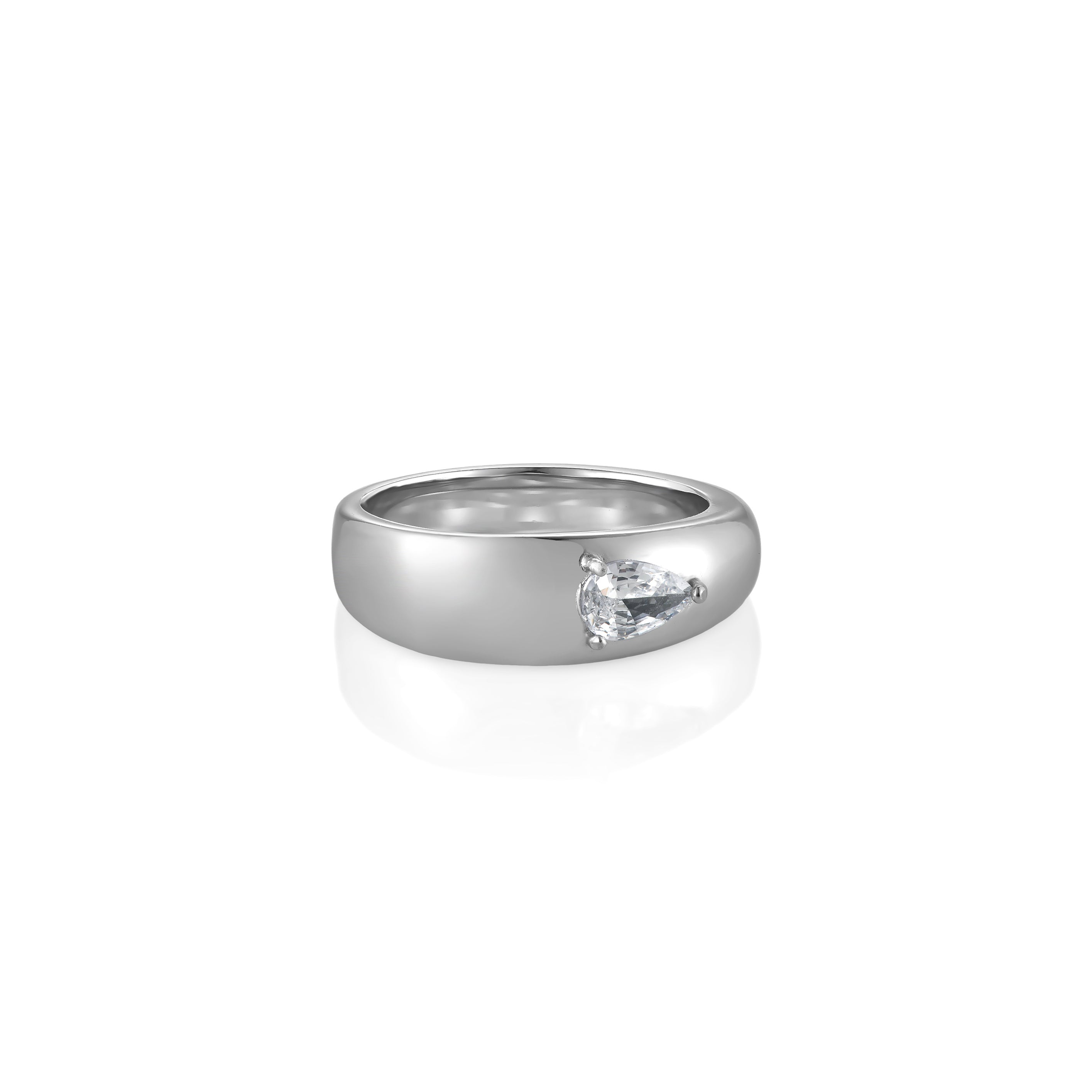 V-Platinum Ring - Signe