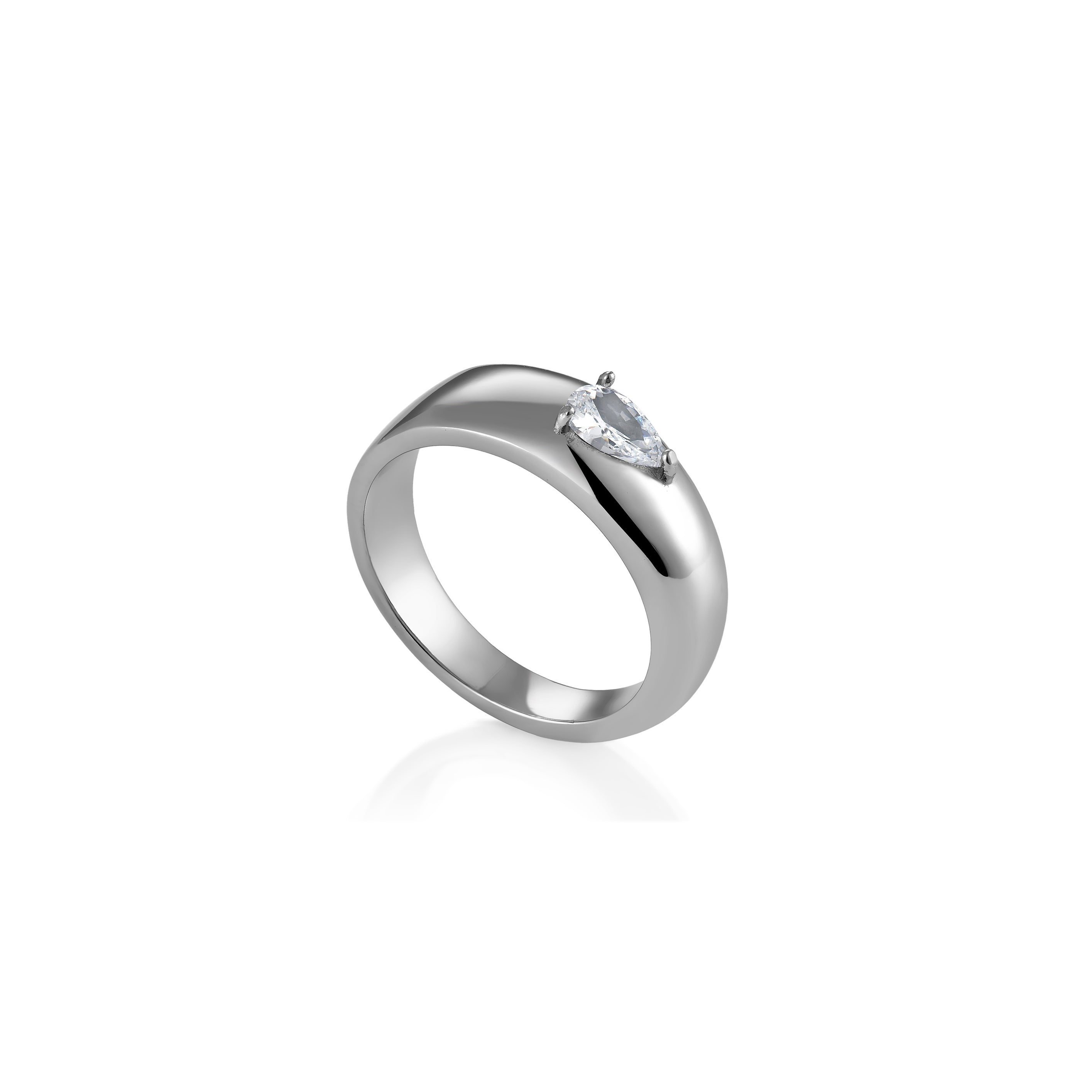V-Platinum Ring - Signe