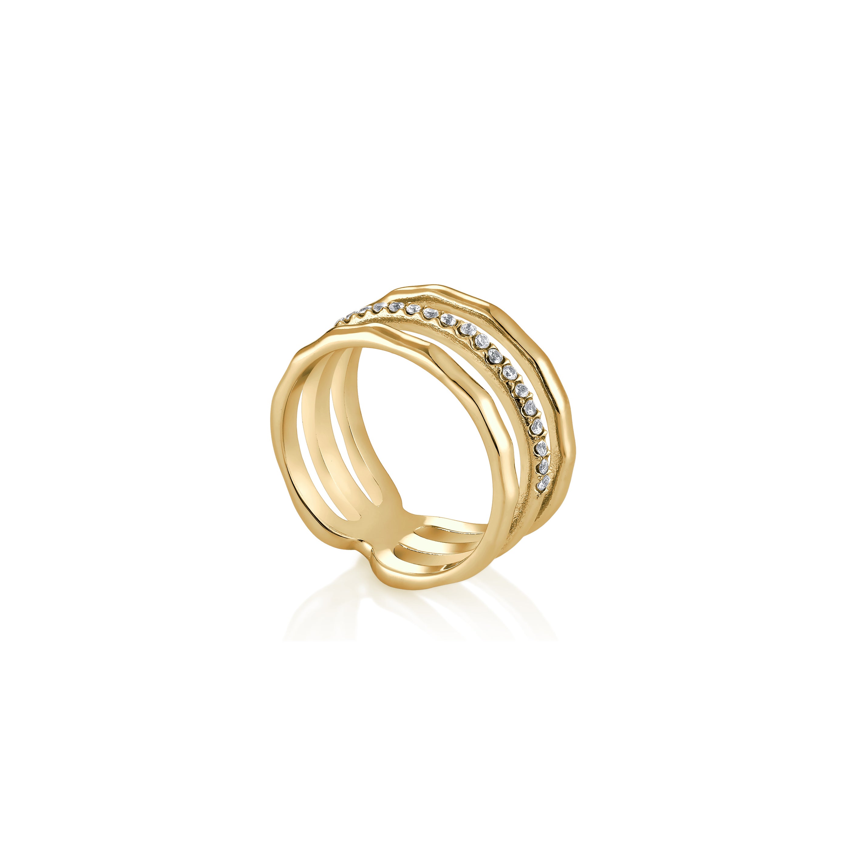 14kt V-Gold Ring - Trip