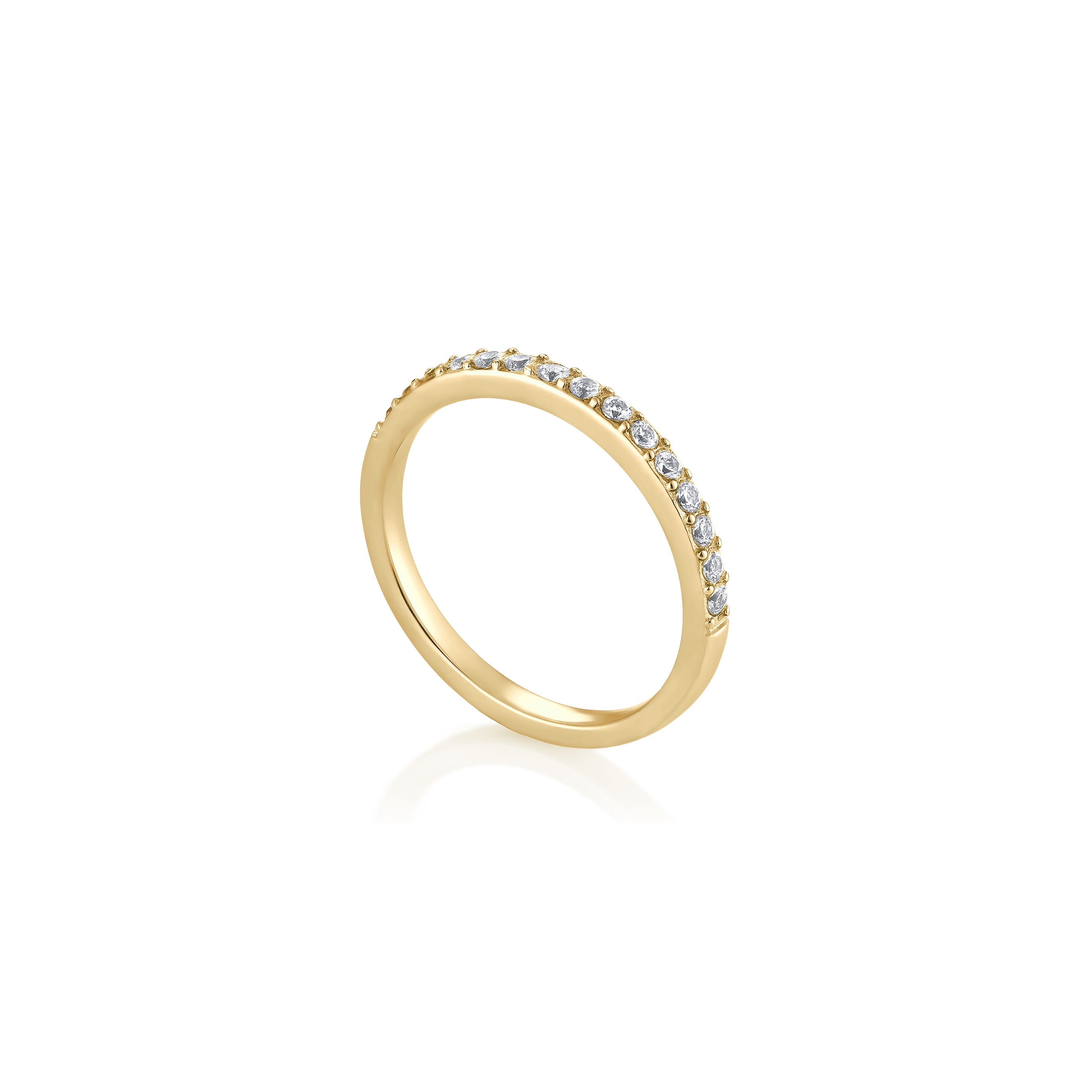 14kt V-Gold Ring - Pave