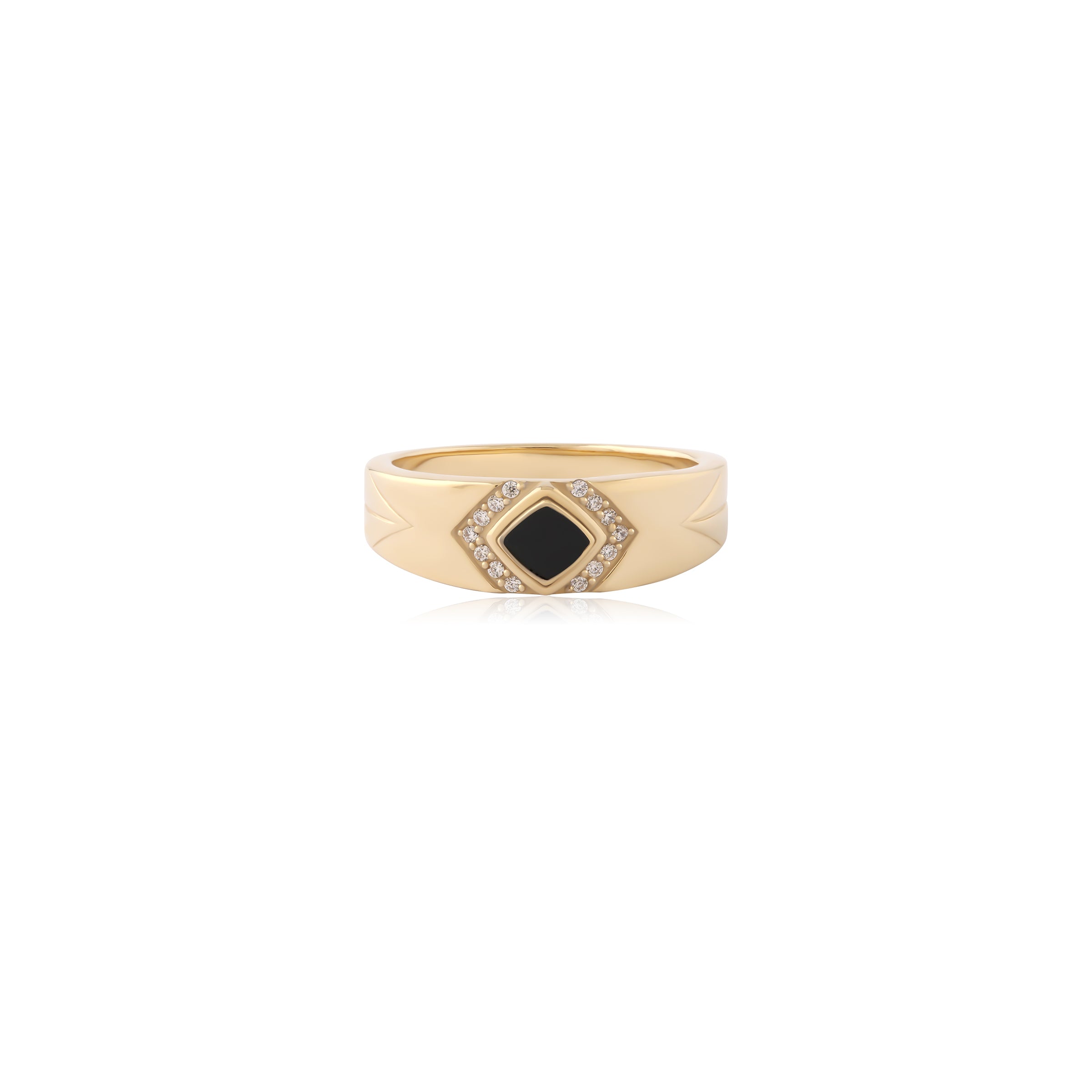 18k V-Gold Ring - Noir