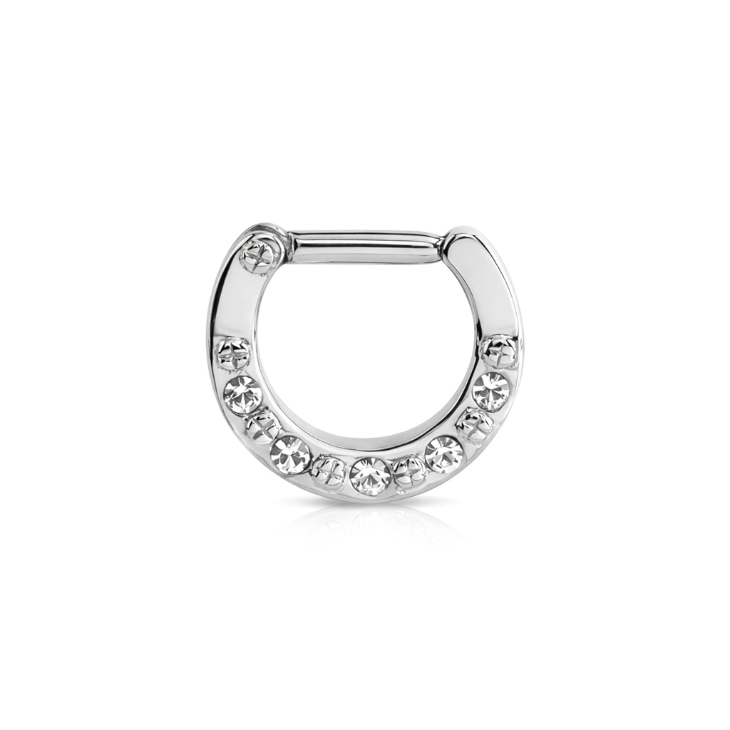Jewelled Hinged Ring Septum