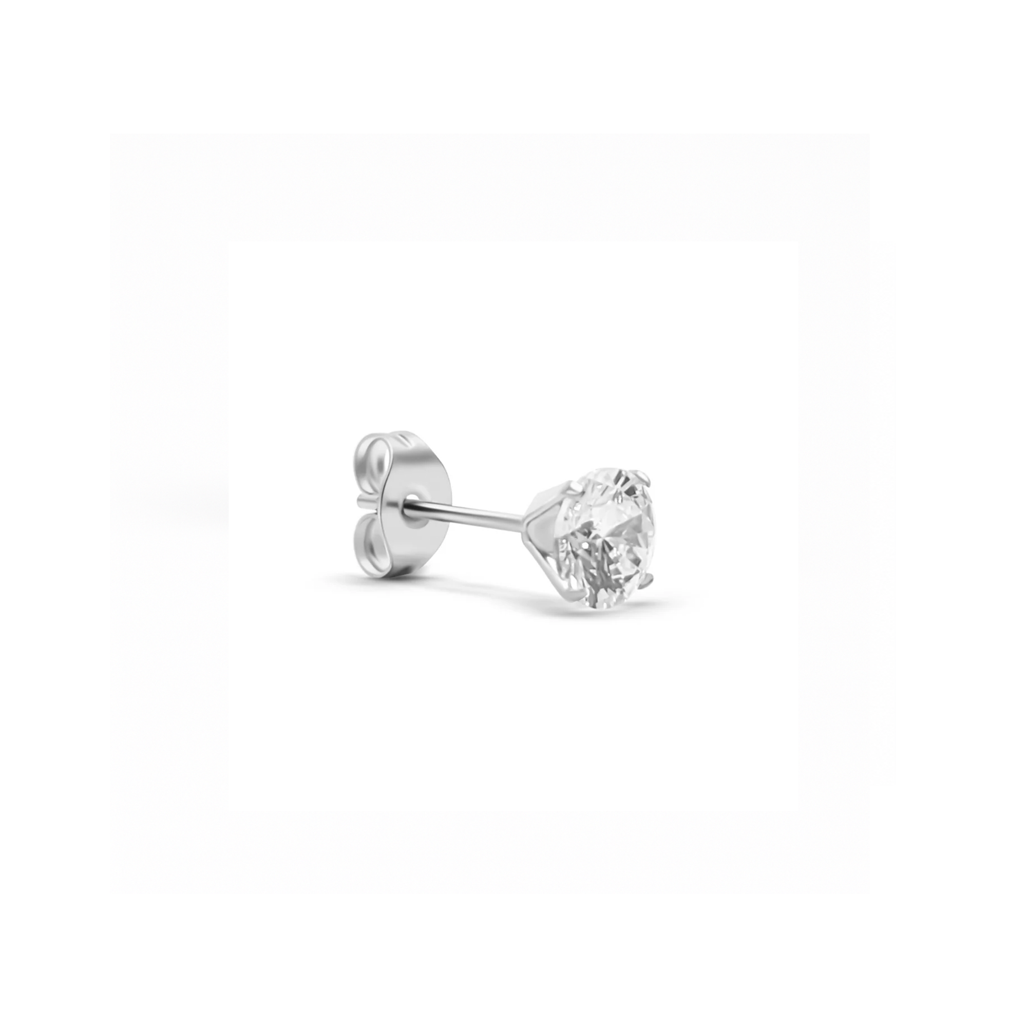 Claw Set Crystal Ear Studs - Pair