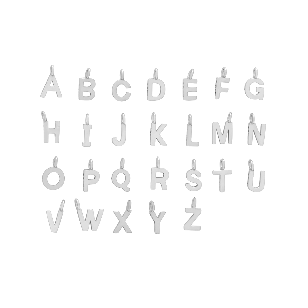 Sterling Silver Permanent Charm - Letters