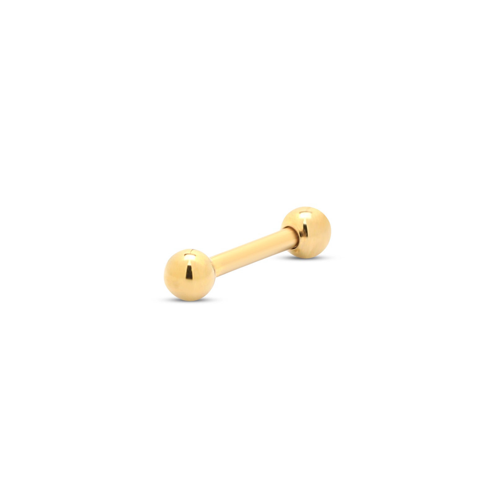 18k V-Gold Internal Thread Straight Barbell