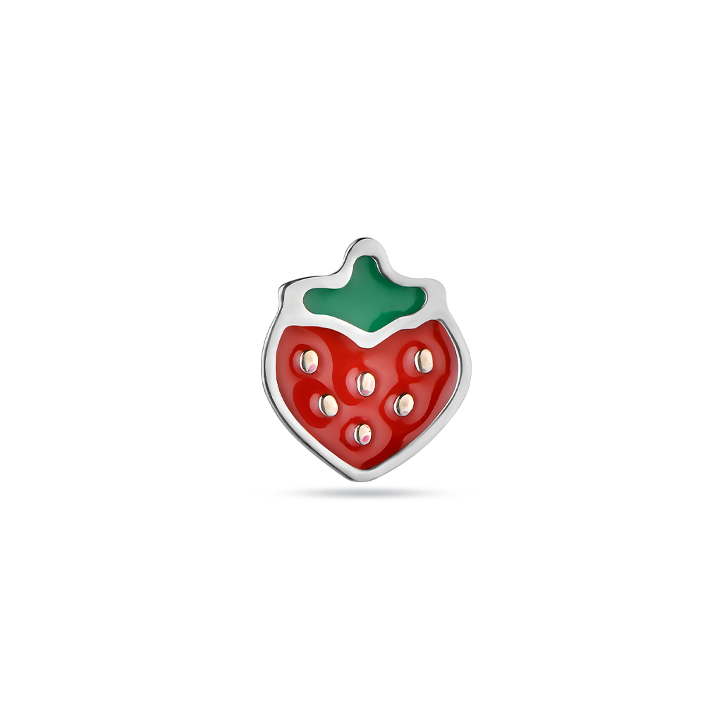 Strawberry Enamel Flatback