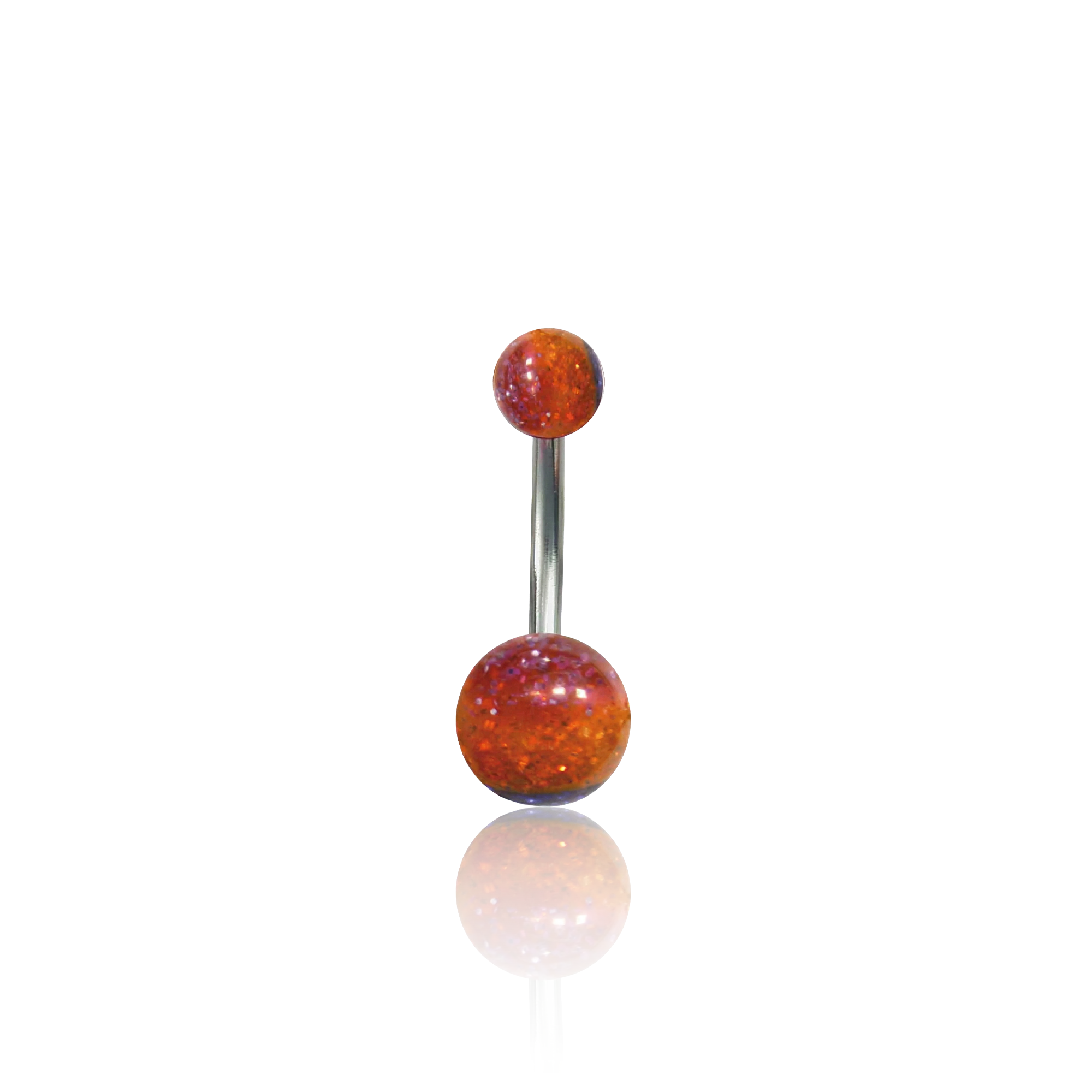 Surgical Steel with Rainbow Acrylic Ball Navel Bar