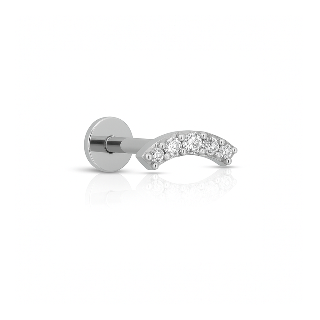 Curved Jewelled Bar Flatback