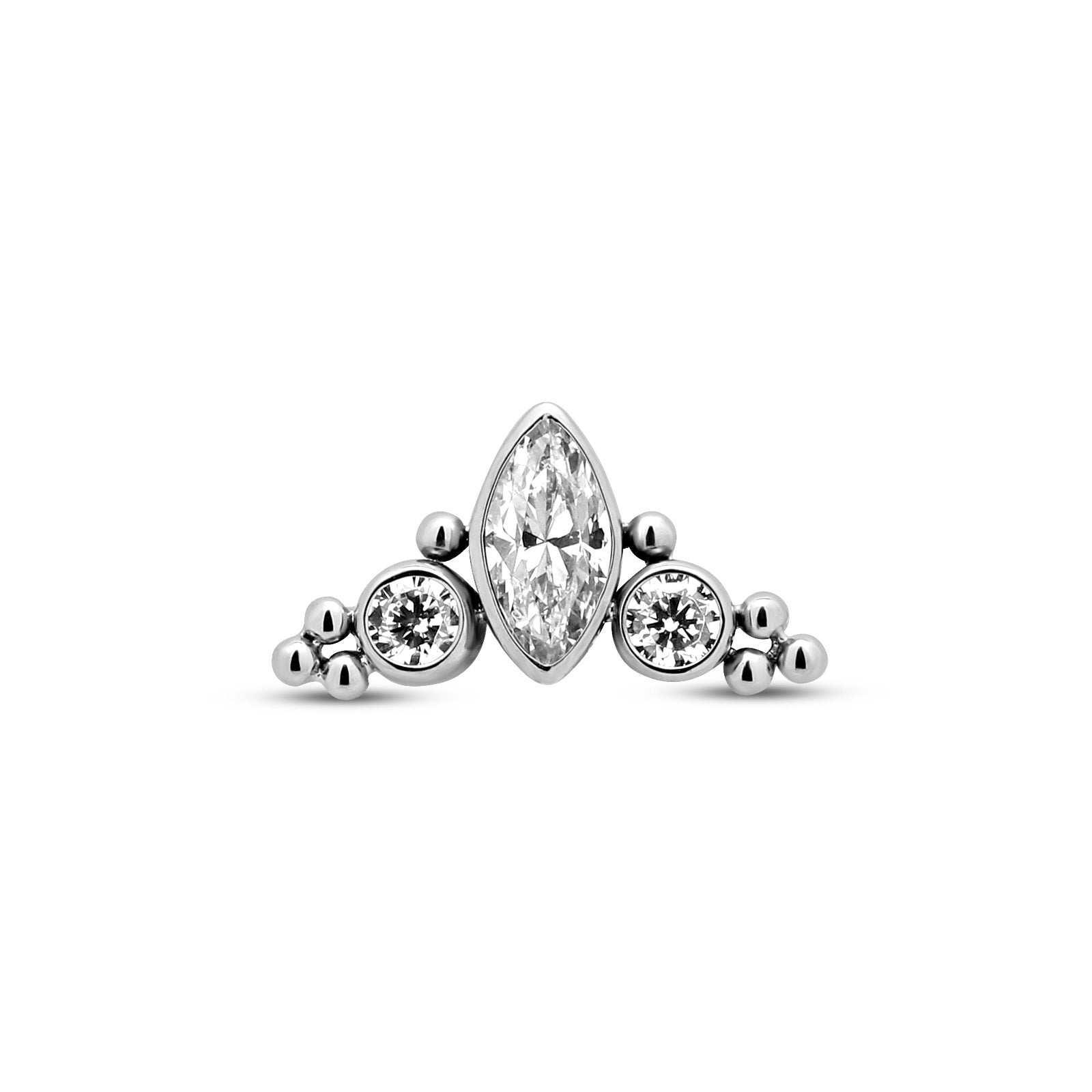 3 Jewelled Marquise Curved Flatback