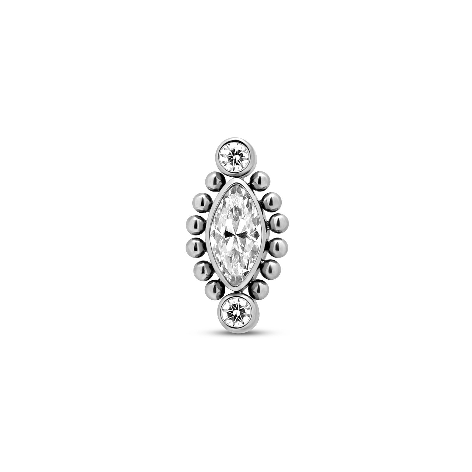 Ovate Jewelled Bead Cluster Flatback