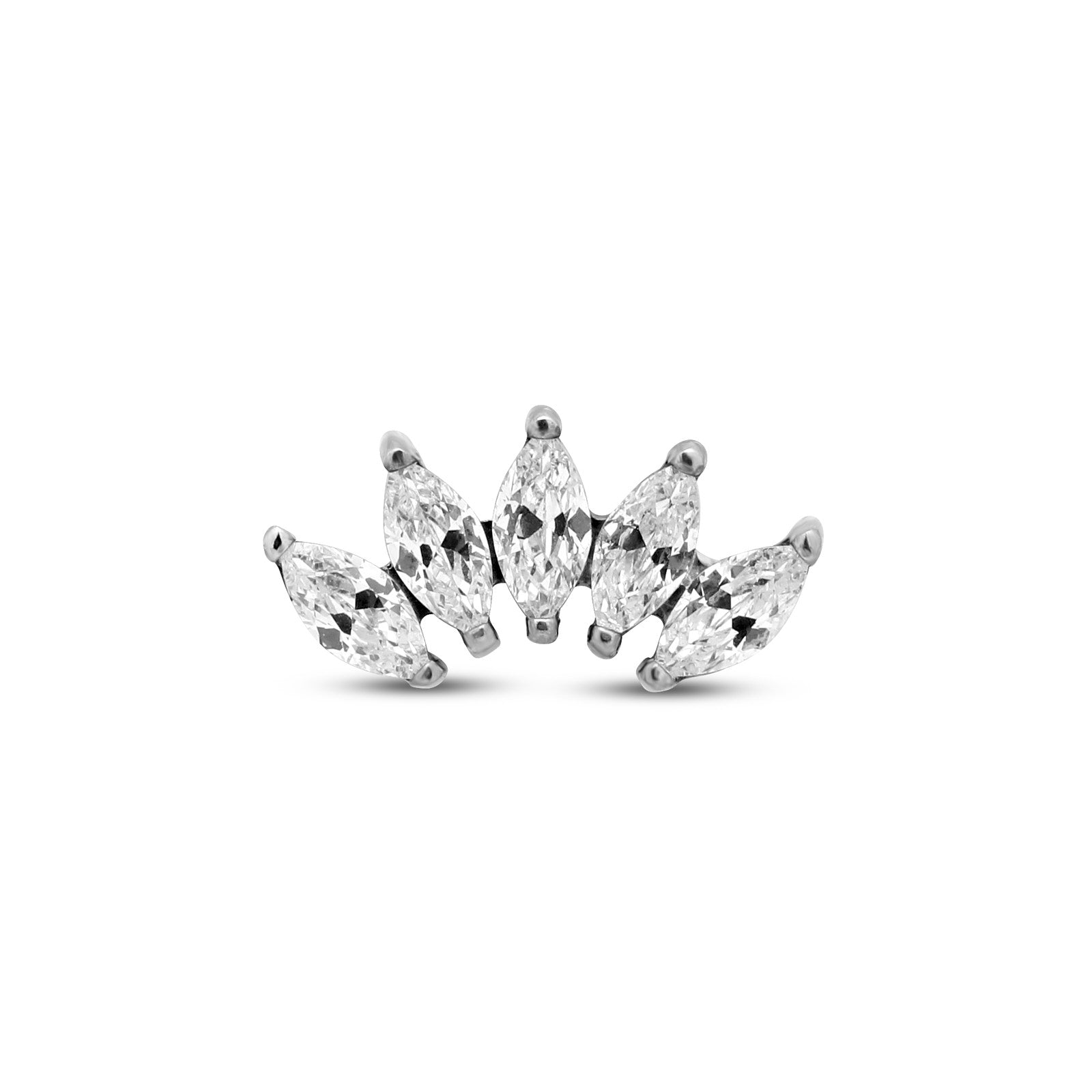 5 Ovate Jewelled Prong Set Flatback