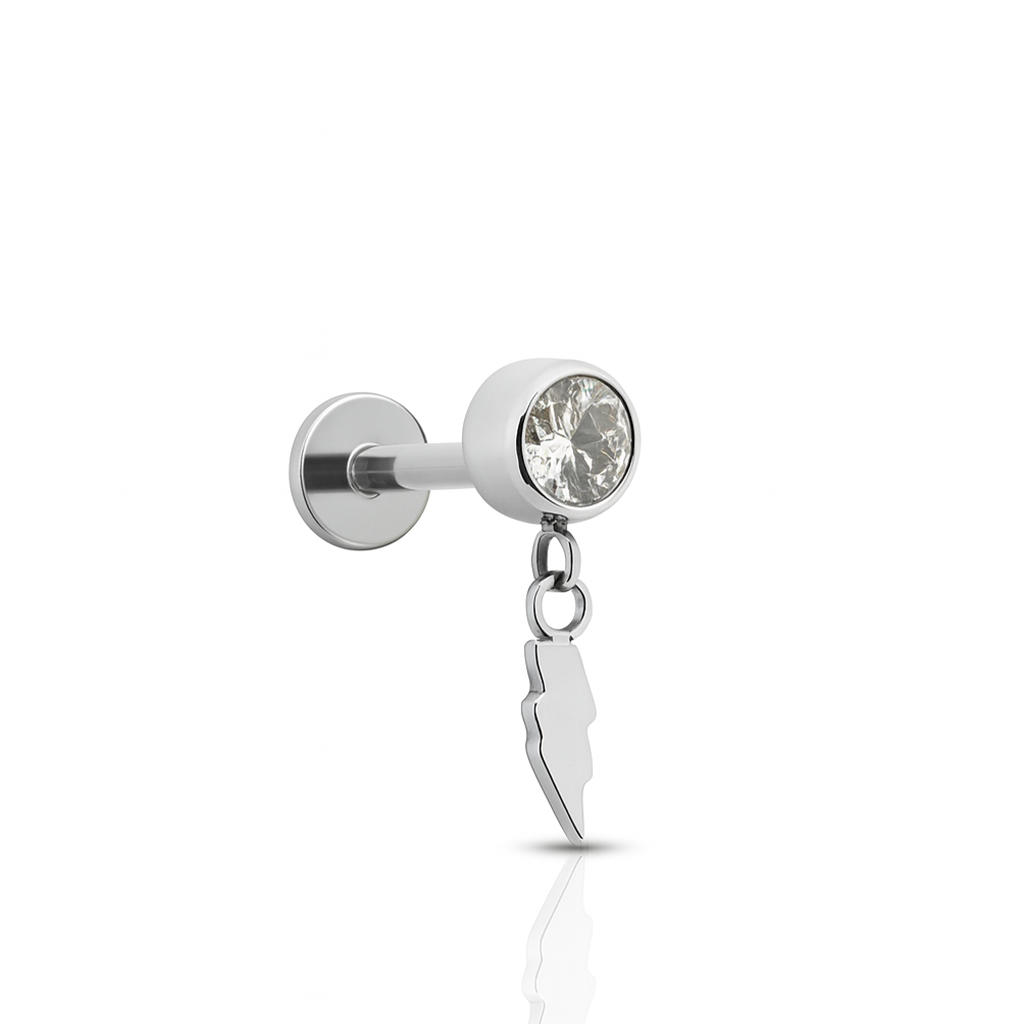 Jewelled Dangle Lightning Flatback