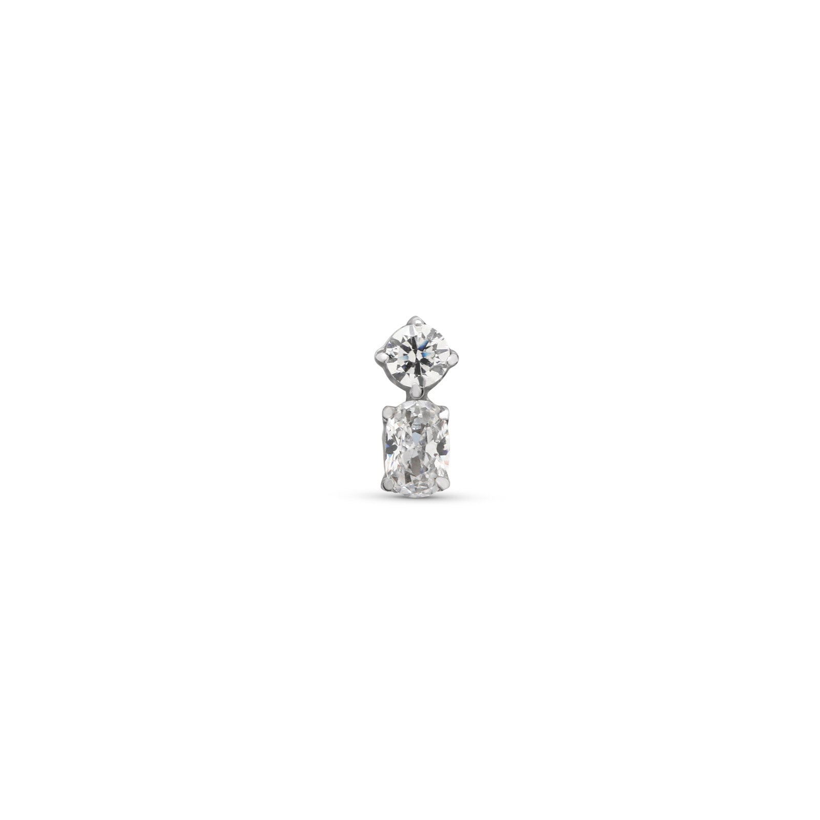 Jewel Oval Stone with Round Stone Flatback