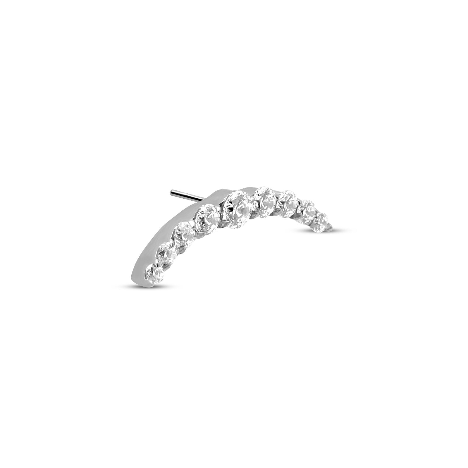 Cascading 9 Stone Prong Set Flatback