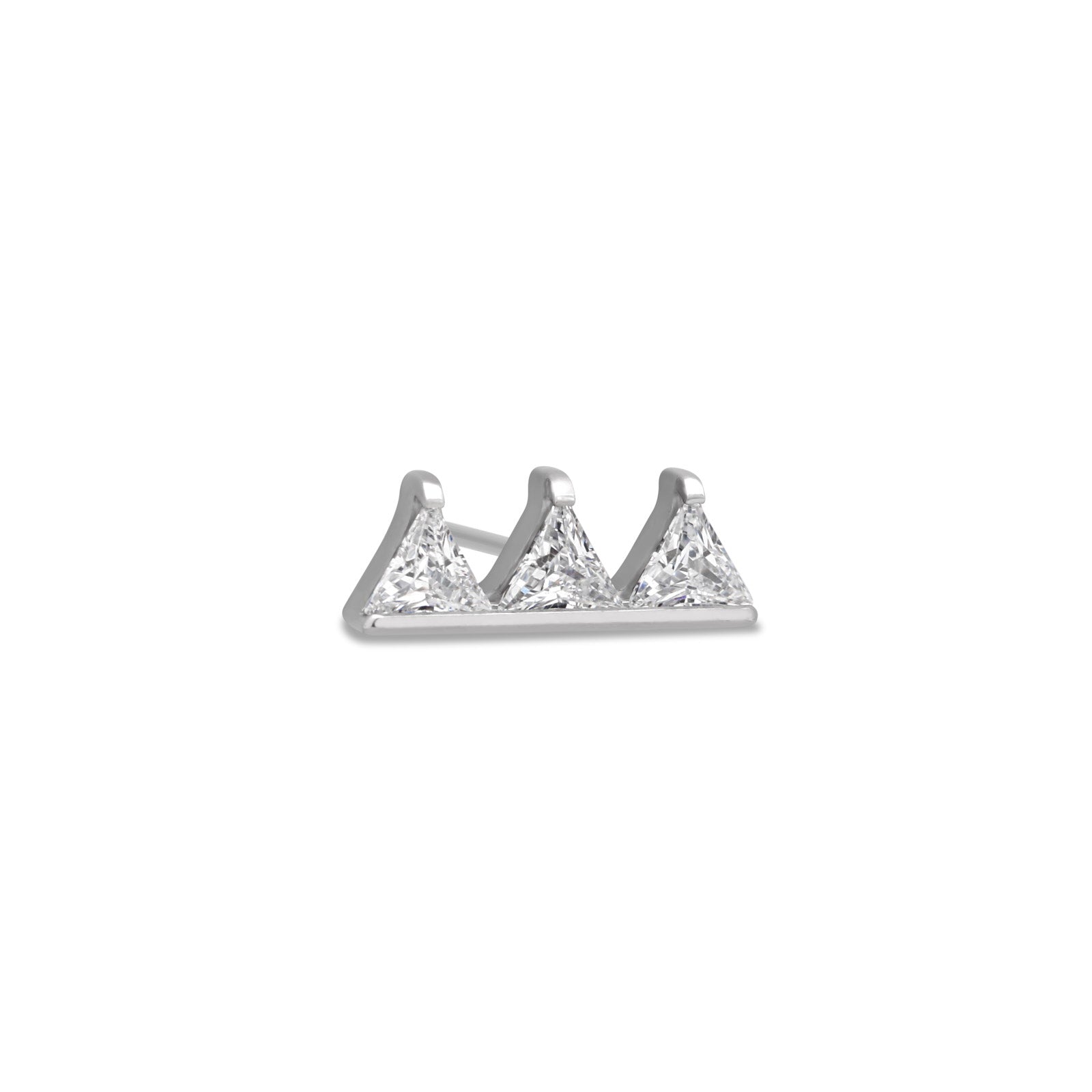 Triple Jewelled Spikes Flatback