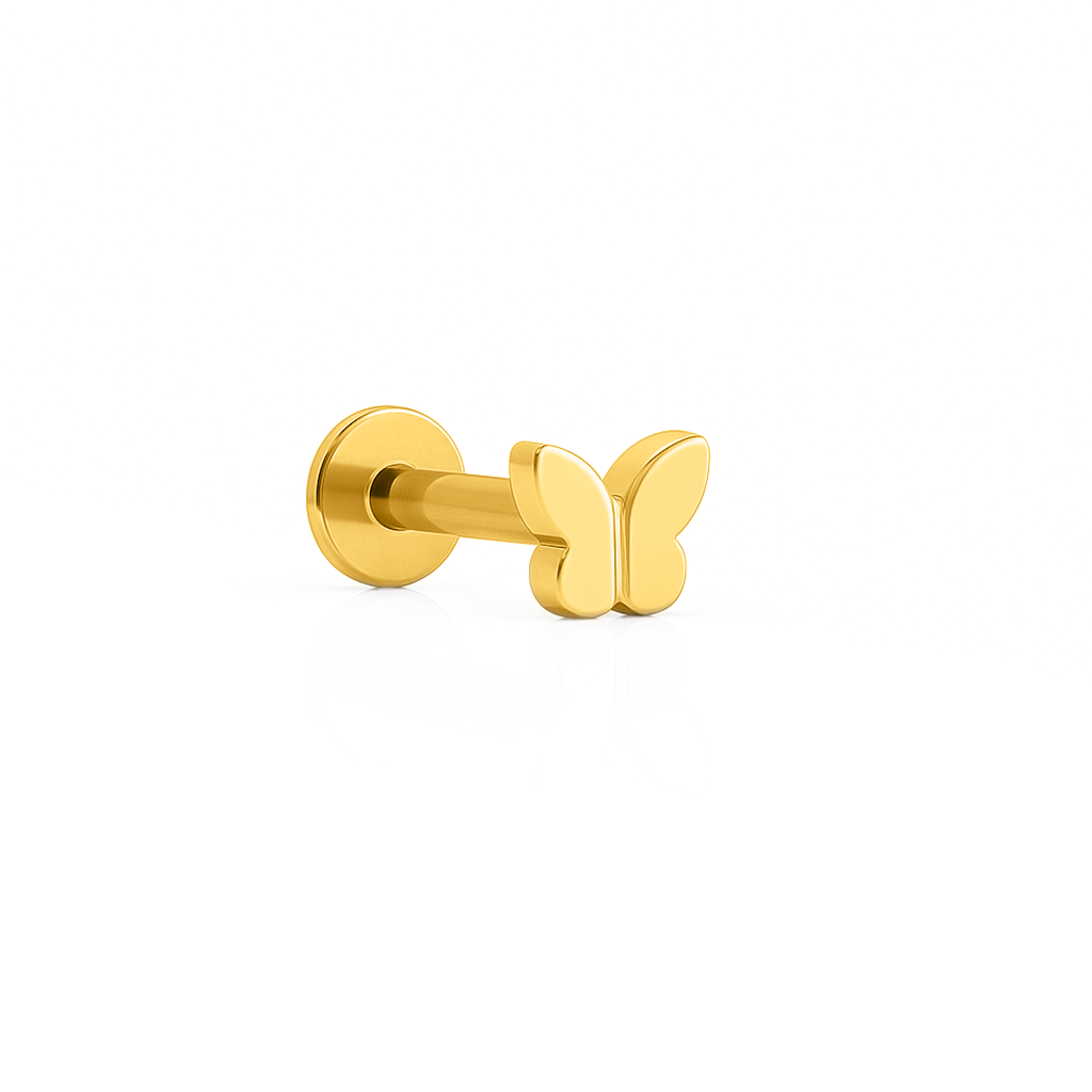 18k V-Gold Butterfly Flatback