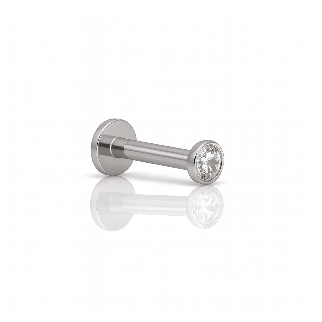 Bezel Crystal Threaded Flatback
