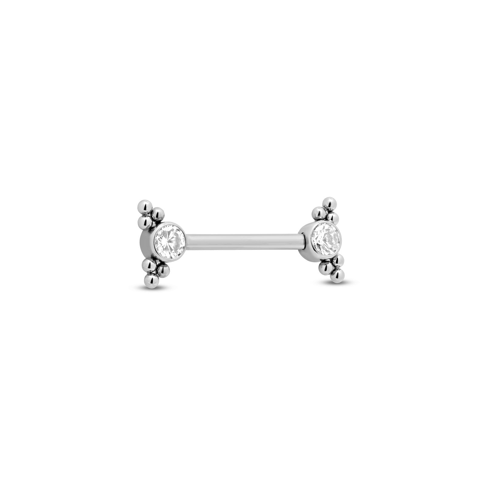 Trio Cluster Crystal Nipple Bar