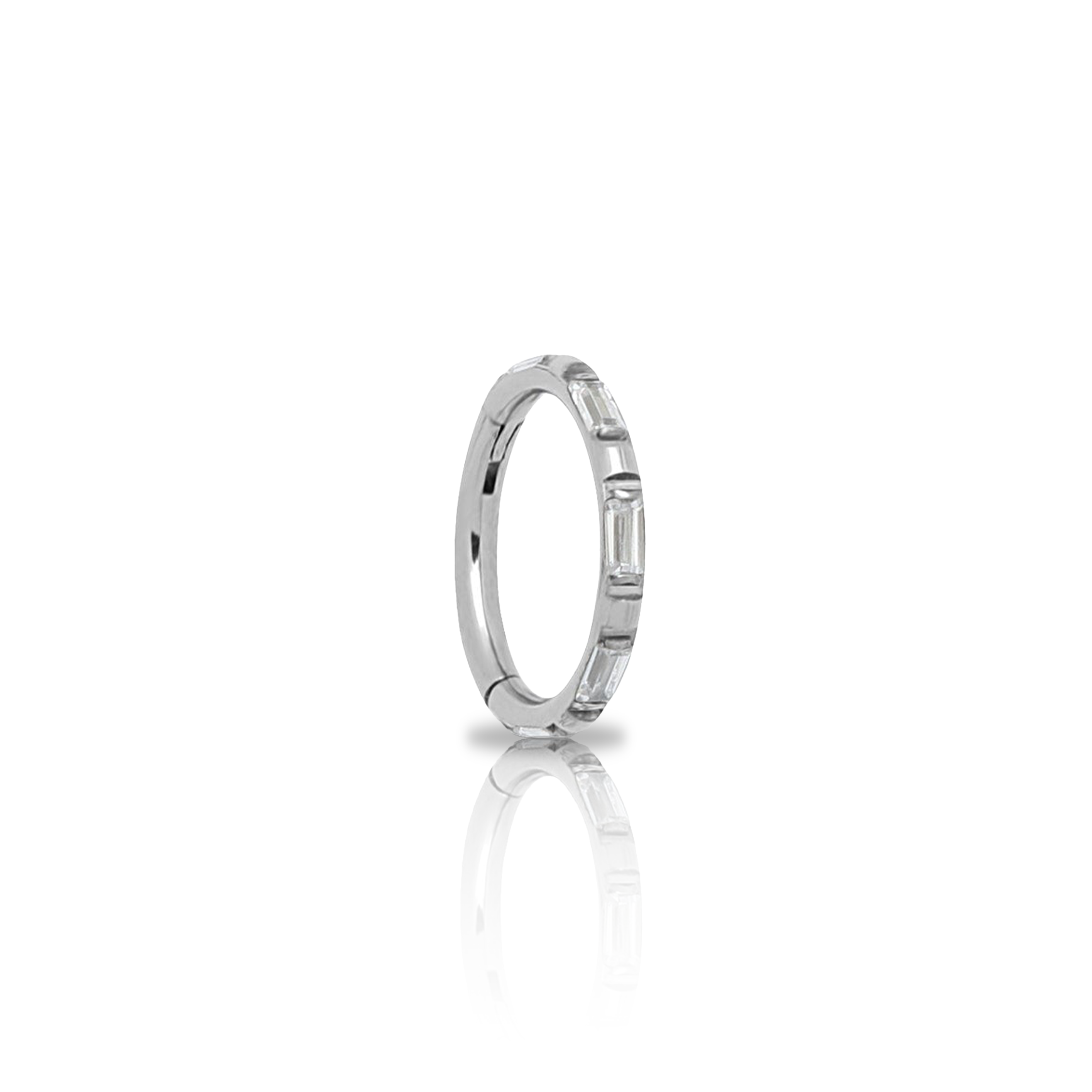 Squared Gem Hinged Ring