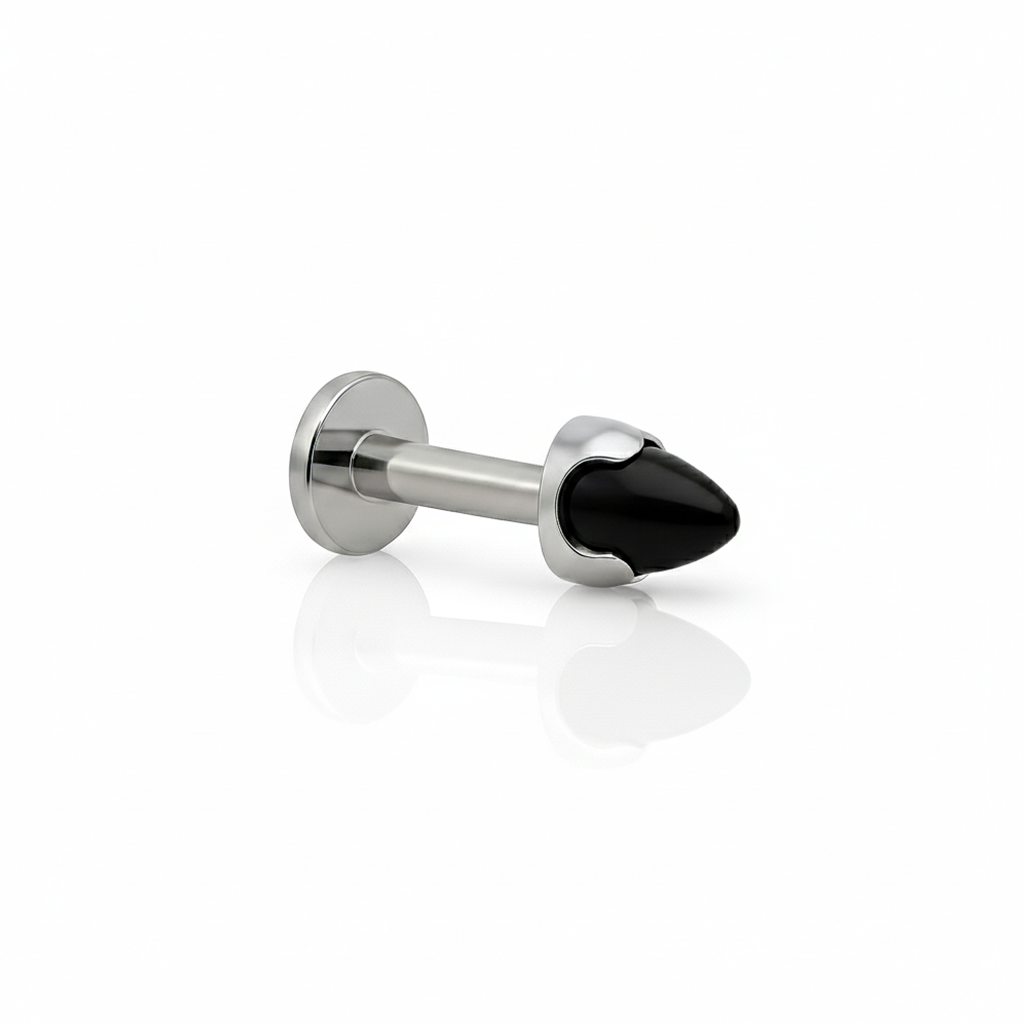 Opal Black Cone Flatback