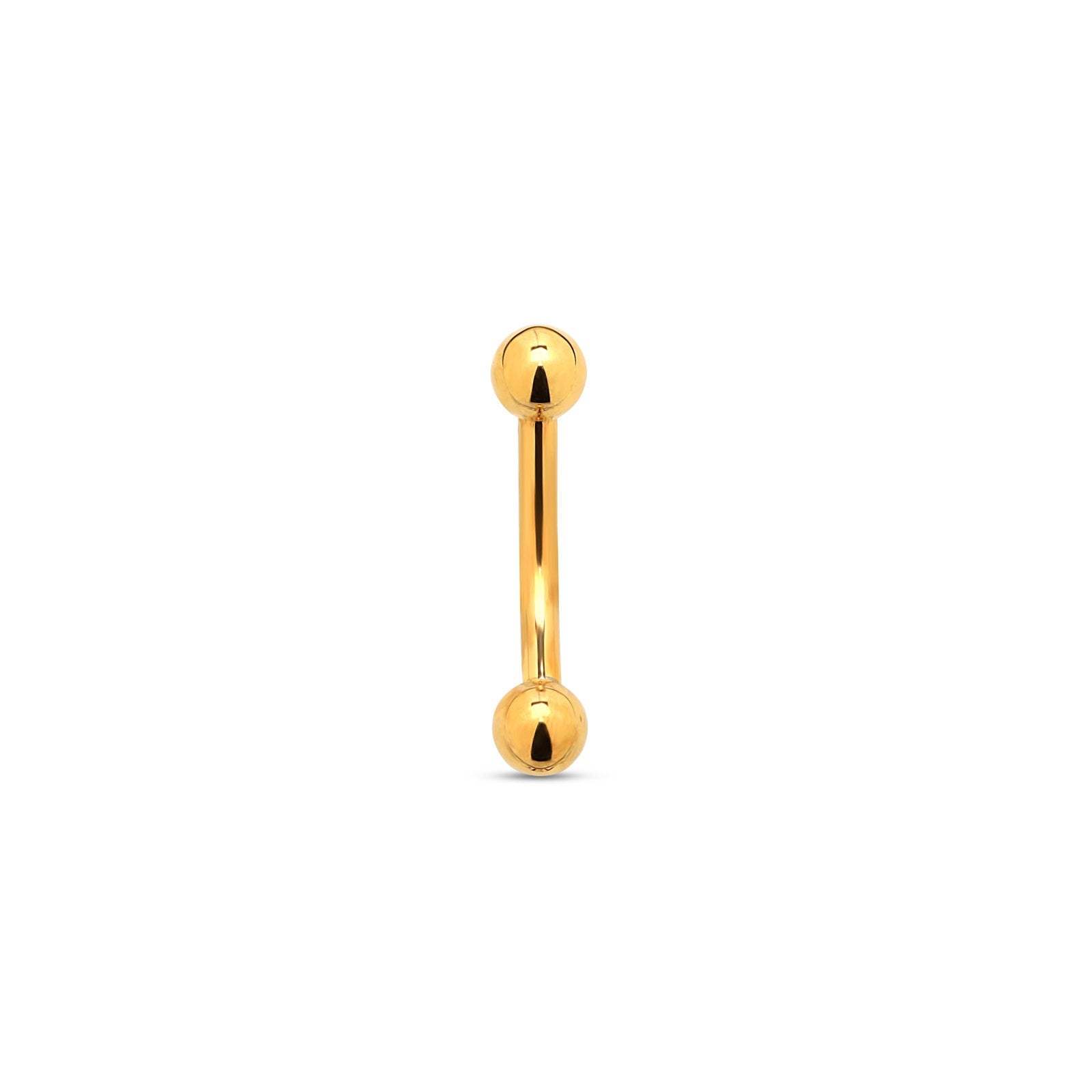 18k V-Gold Internal Thread Curved Barbell