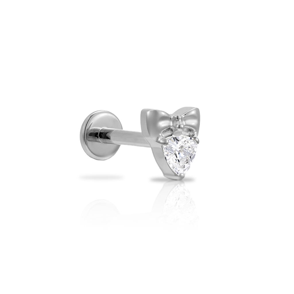 Round Crystal With Bow Flatback