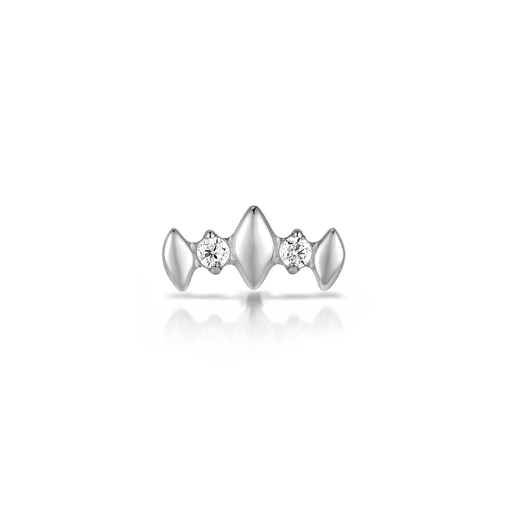 Trifecta w 2 Small Gems Flatback