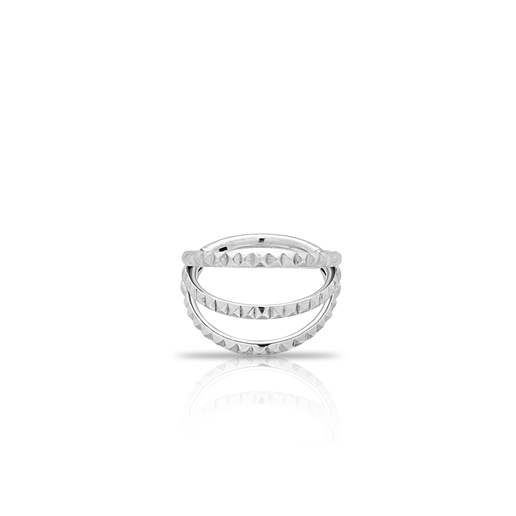 Triple Pyramid Hinged Ring