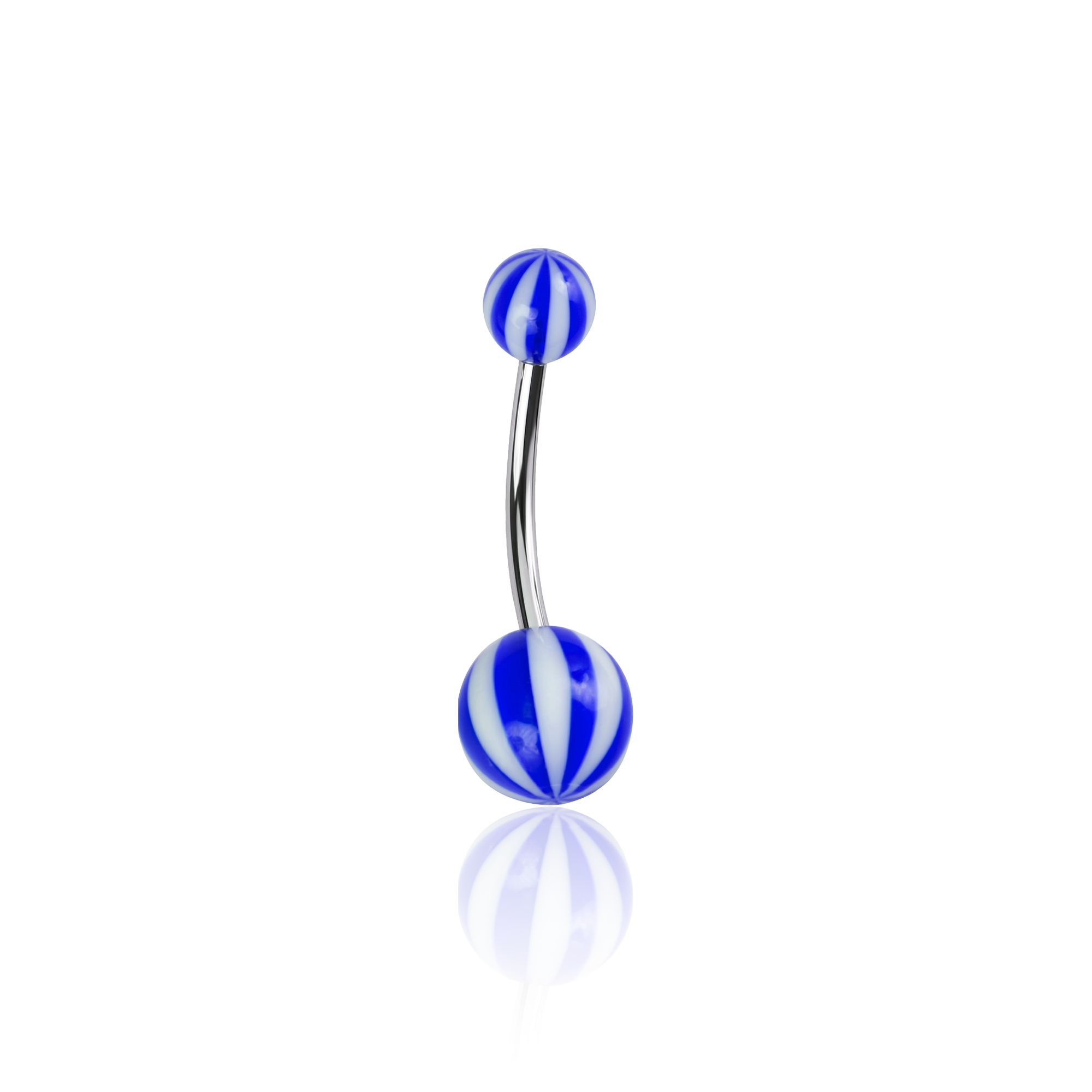 Surgical Steel with Acrylic Beach Ball Navel Bar