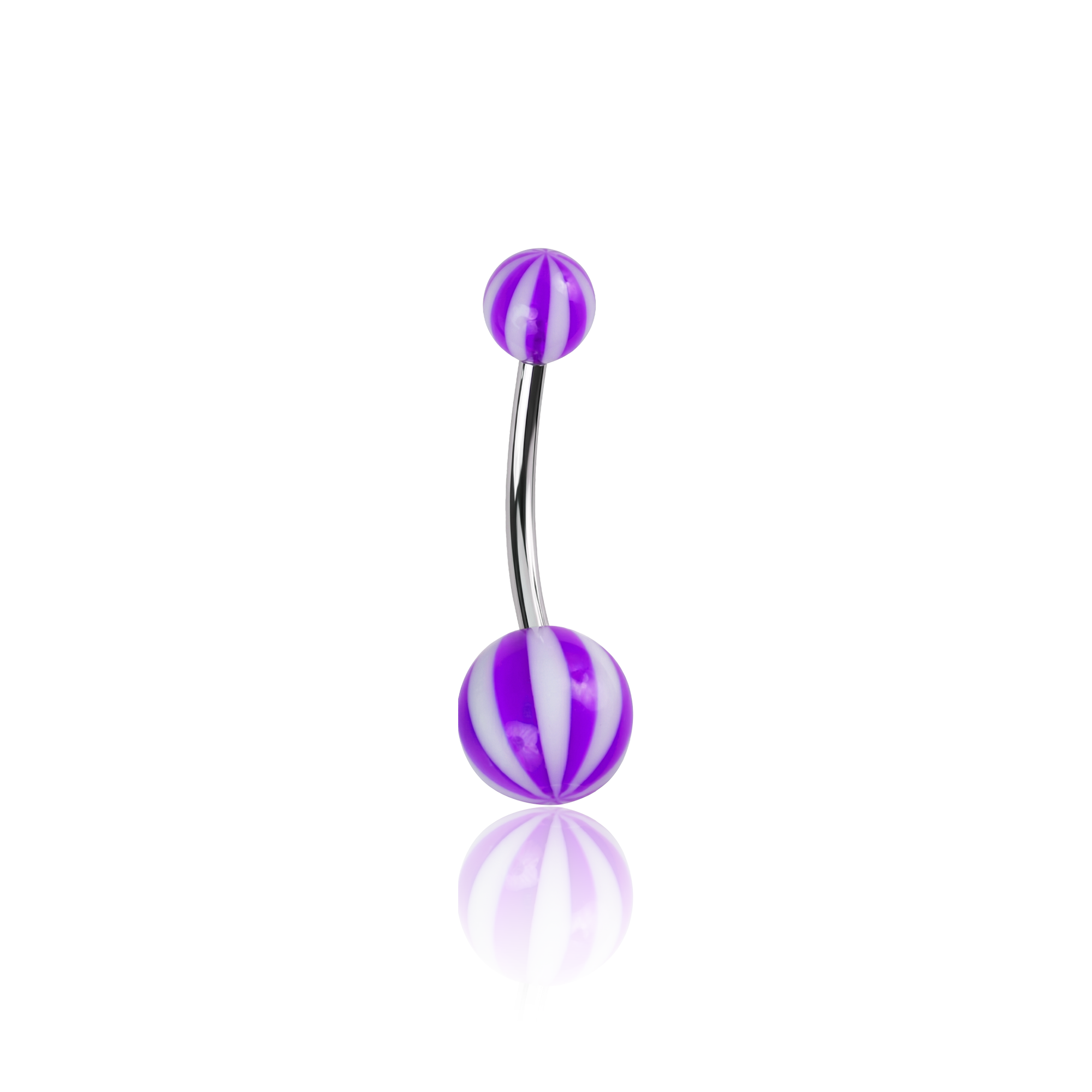 Surgical Steel with Acrylic Beach Ball Navel Bar