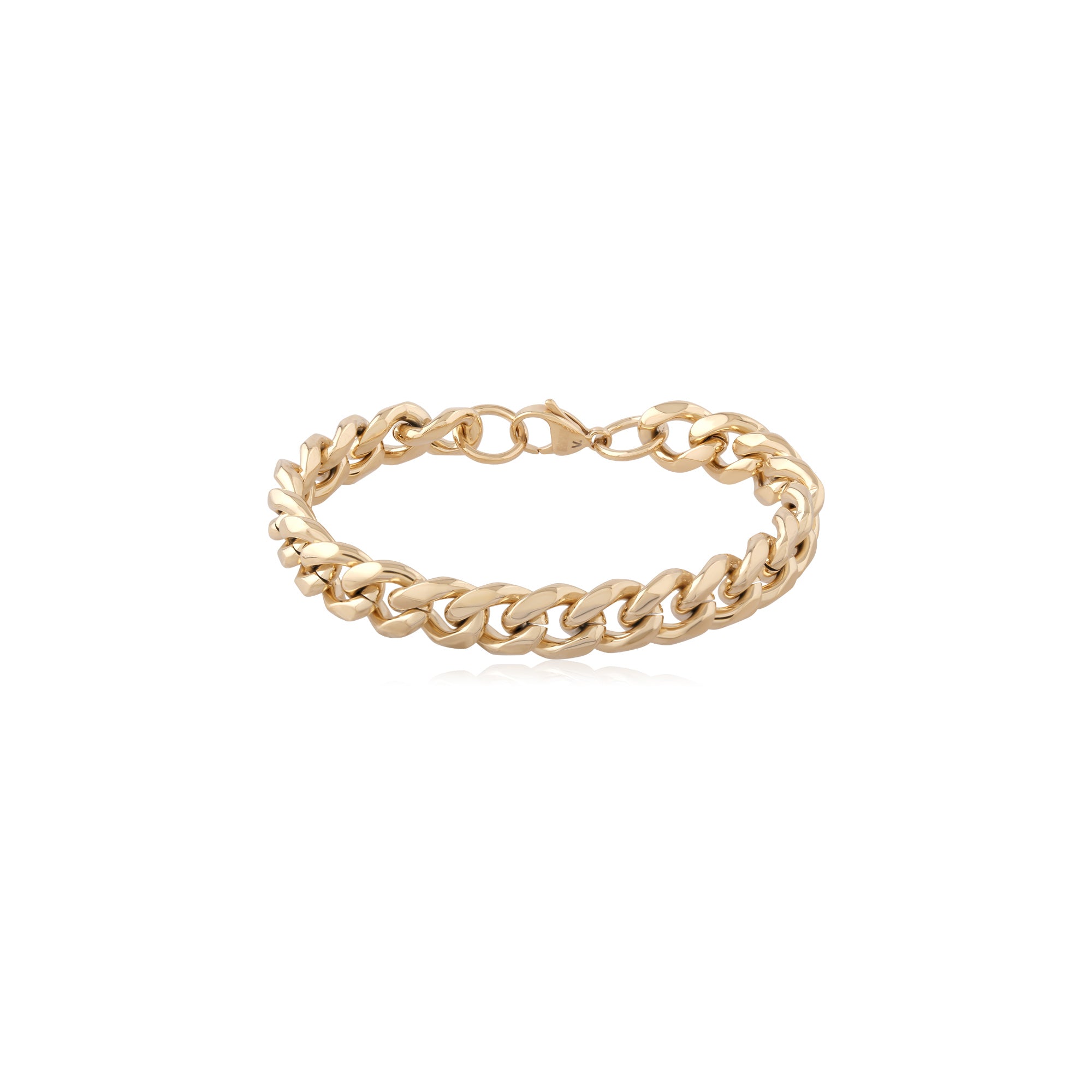 18k V-Gold Bracelet Large Curb