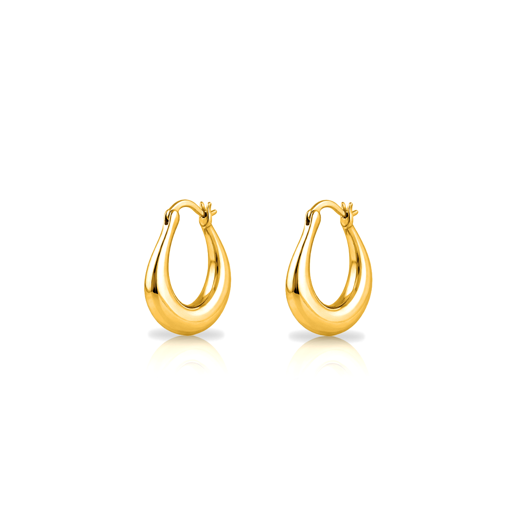 18k V-Gold Charlie Earrings - Pair