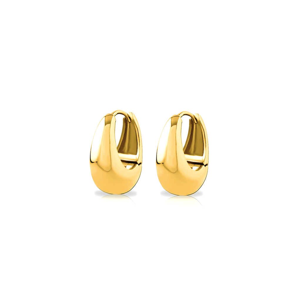 18k V-Gold Chunky Earrings - Pair