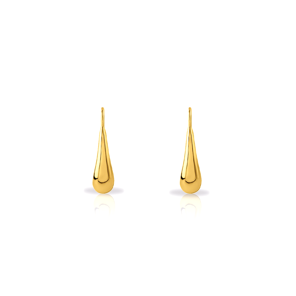 18k V-Gold Dripping Earrings - Pair